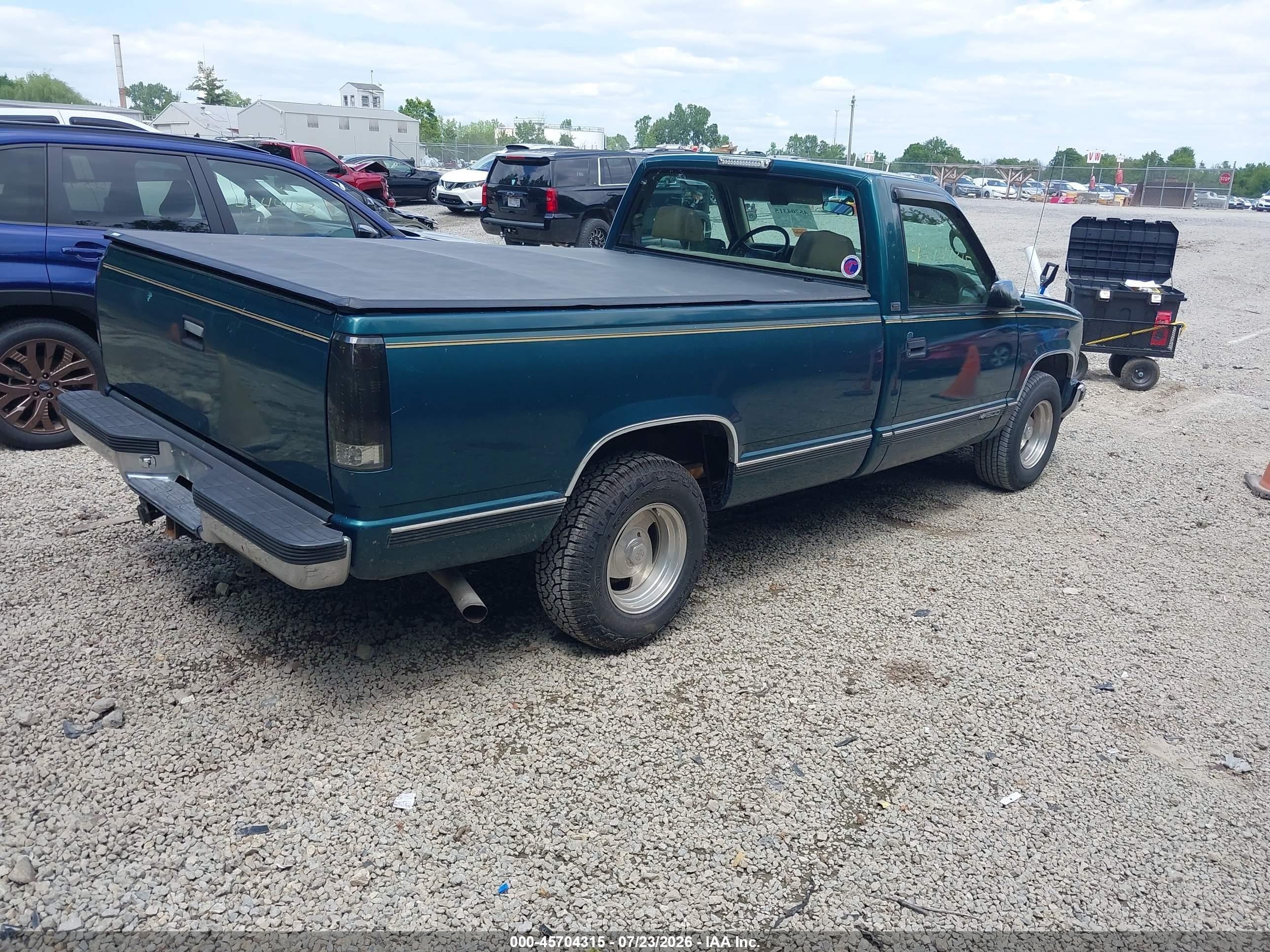 1997 Chevrolet C/k 1500 Fleetside Green vin: 1GCEC14R4VZ129776