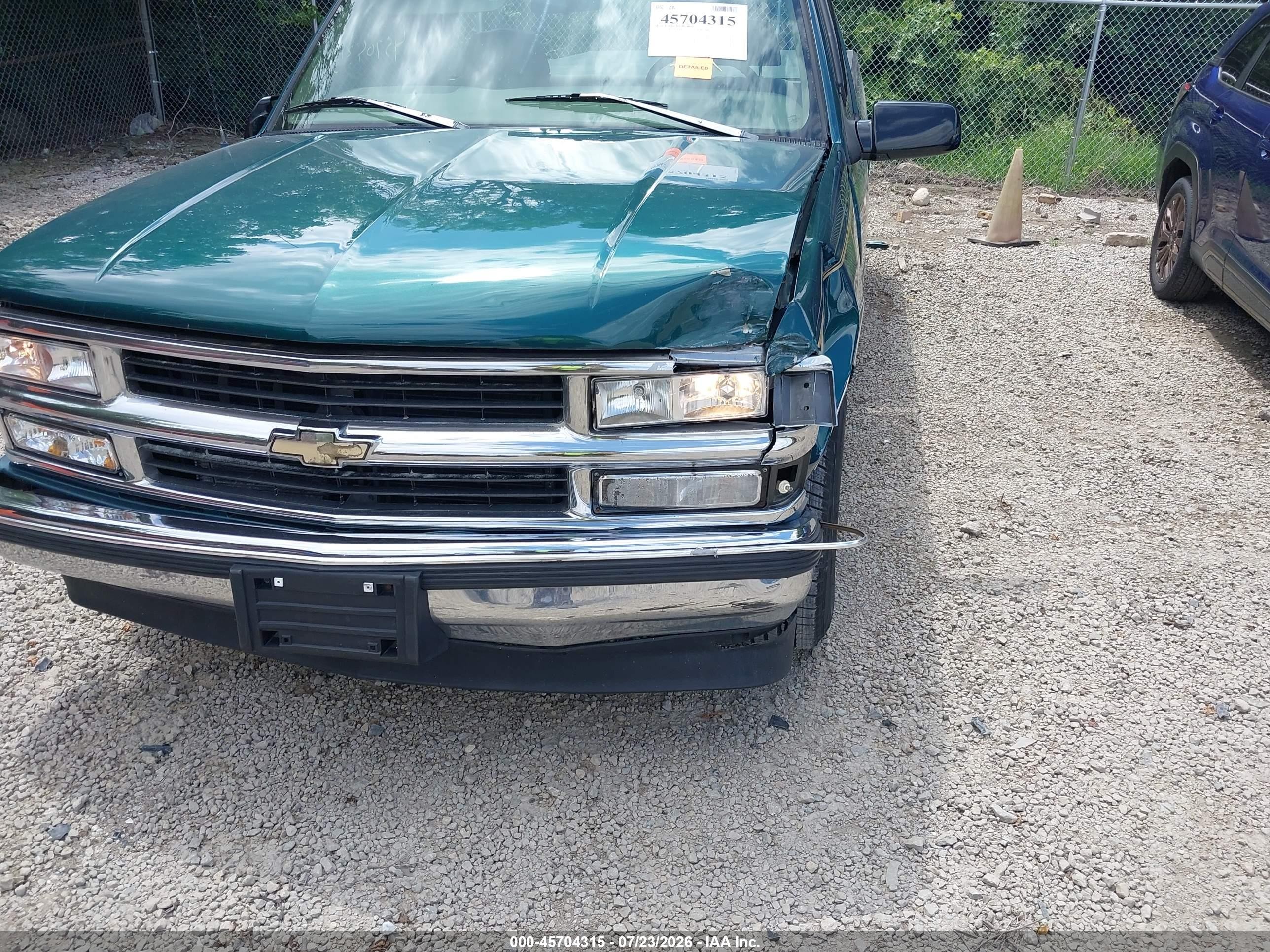 1997 Chevrolet C/k 1500 Fleetside Green vin: 1GCEC14R4VZ129776