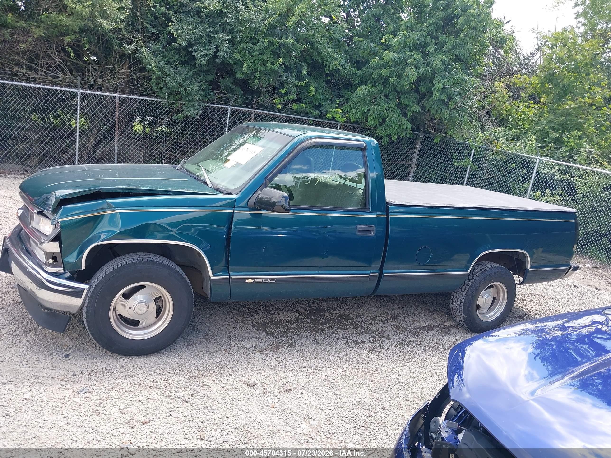 1997 Chevrolet C/k 1500 Fleetside Green vin: 1GCEC14R4VZ129776