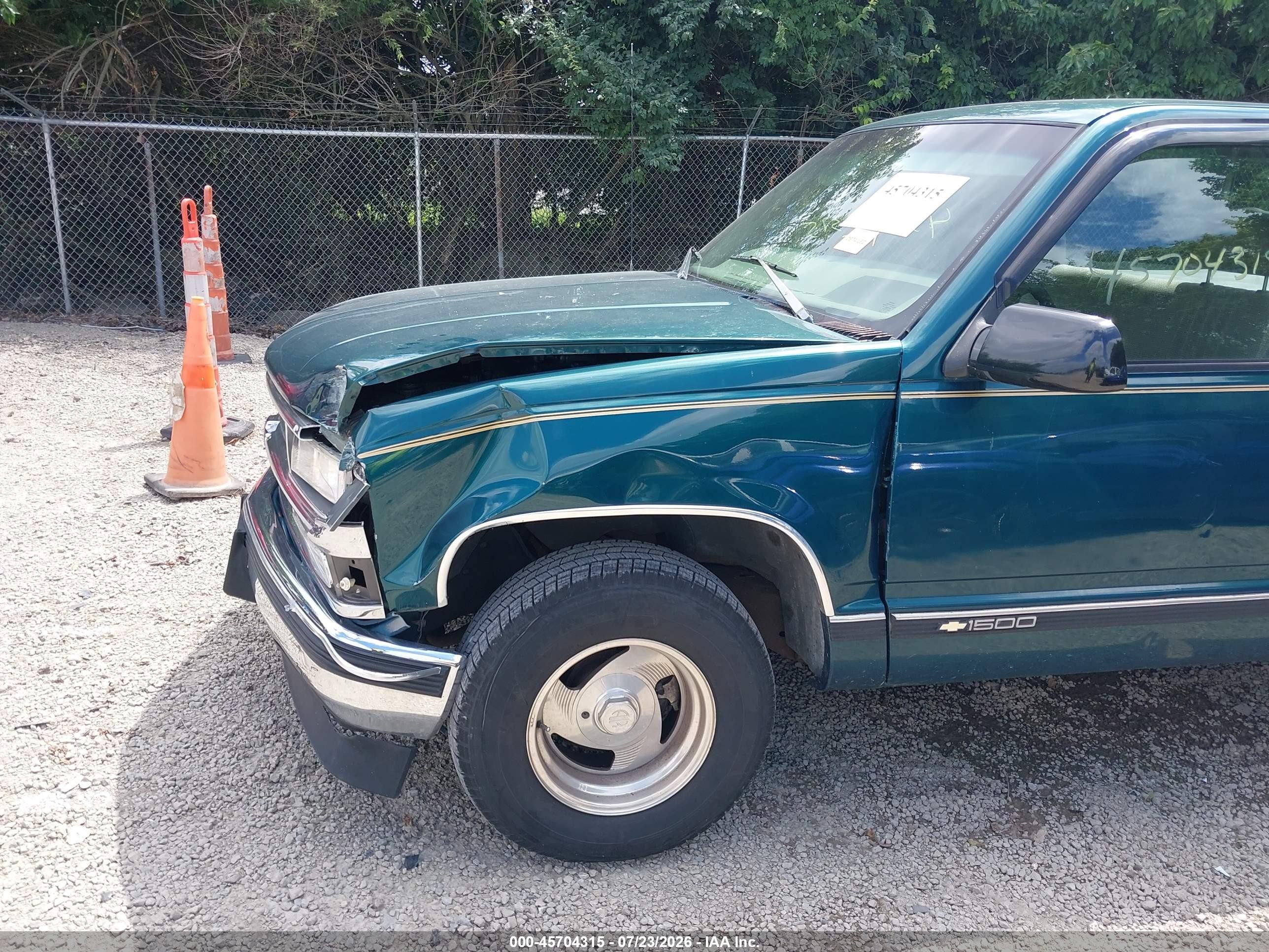 1997 Chevrolet C/k 1500 Fleetside Green vin: 1GCEC14R4VZ129776