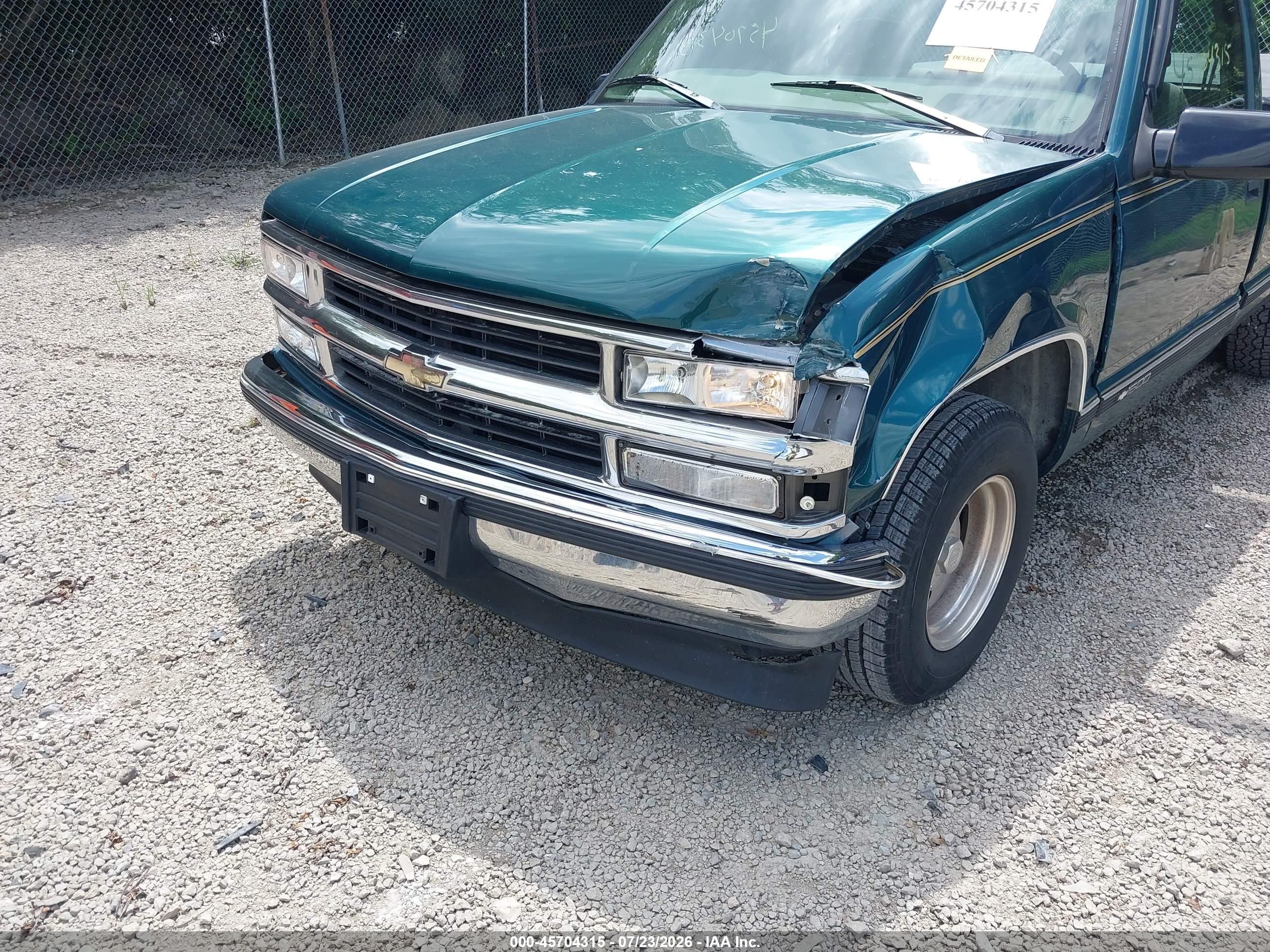 1997 Chevrolet C/k 1500 Fleetside Green vin: 1GCEC14R4VZ129776