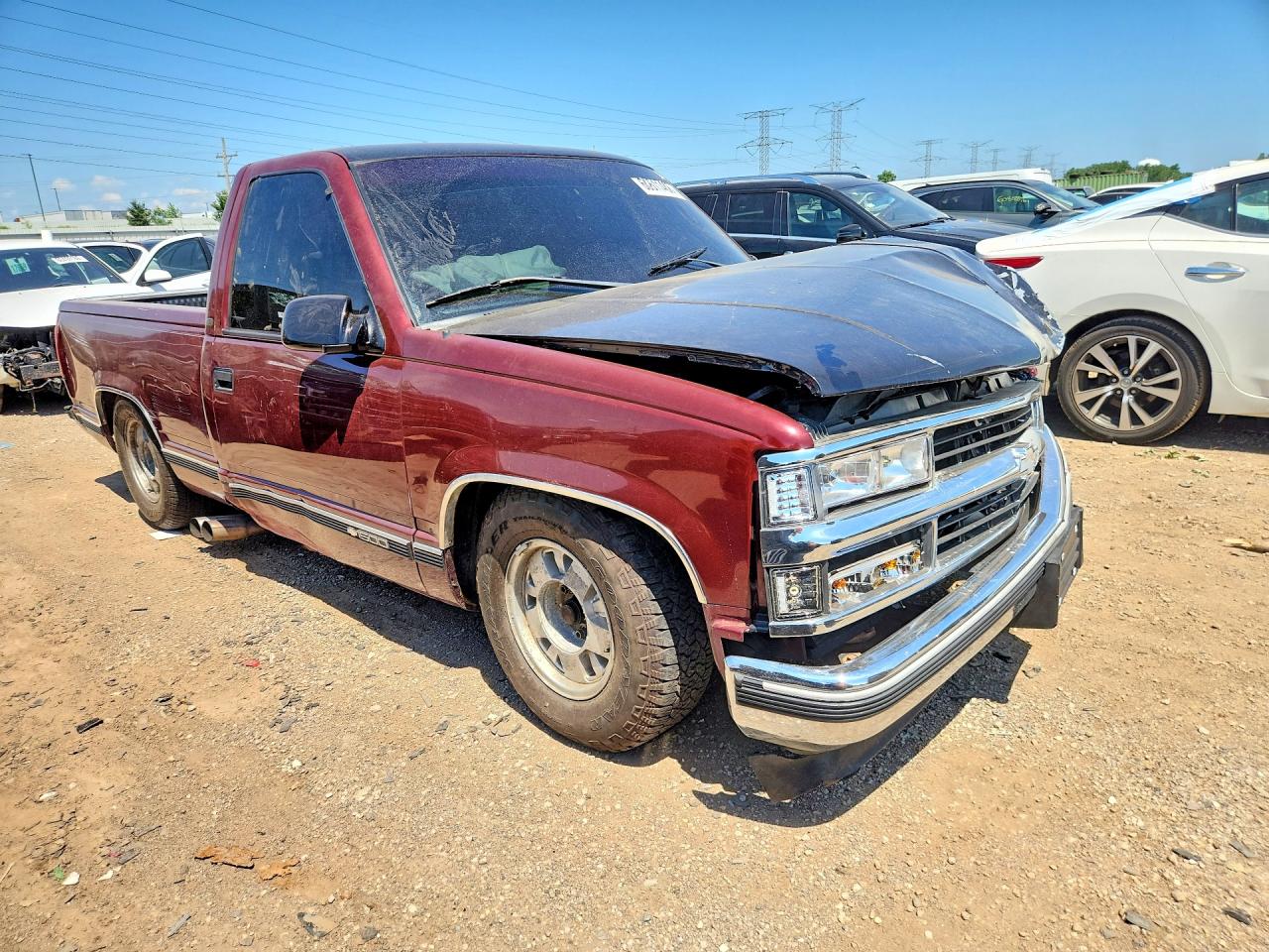1998 Chevrolet Gmt-400 C1500 Maroon vin: 1GCEC14R4WZ197691