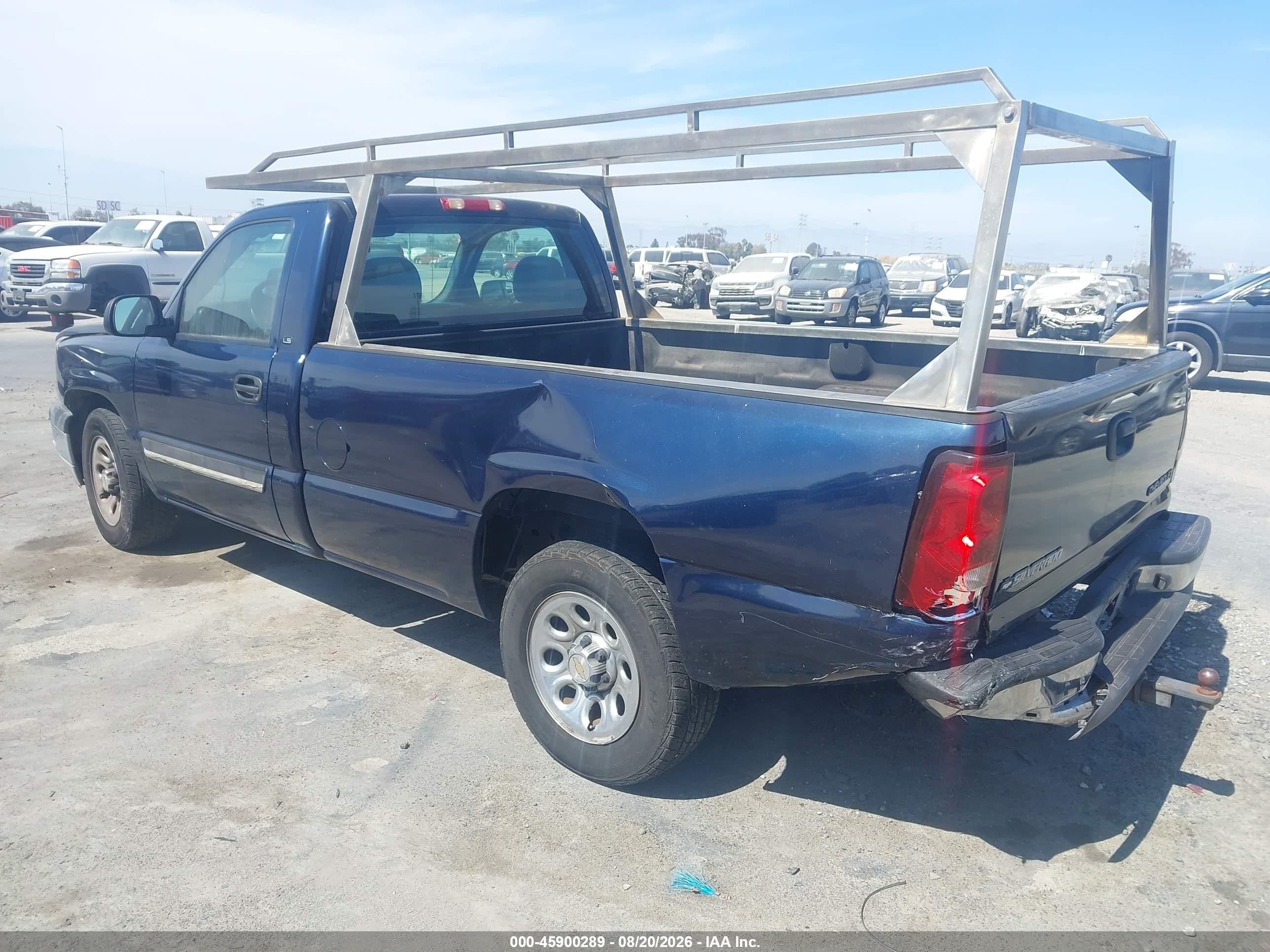2005 Chevrolet Silverado 1500 Ls Blue vin: 1GCEC14T25E103664