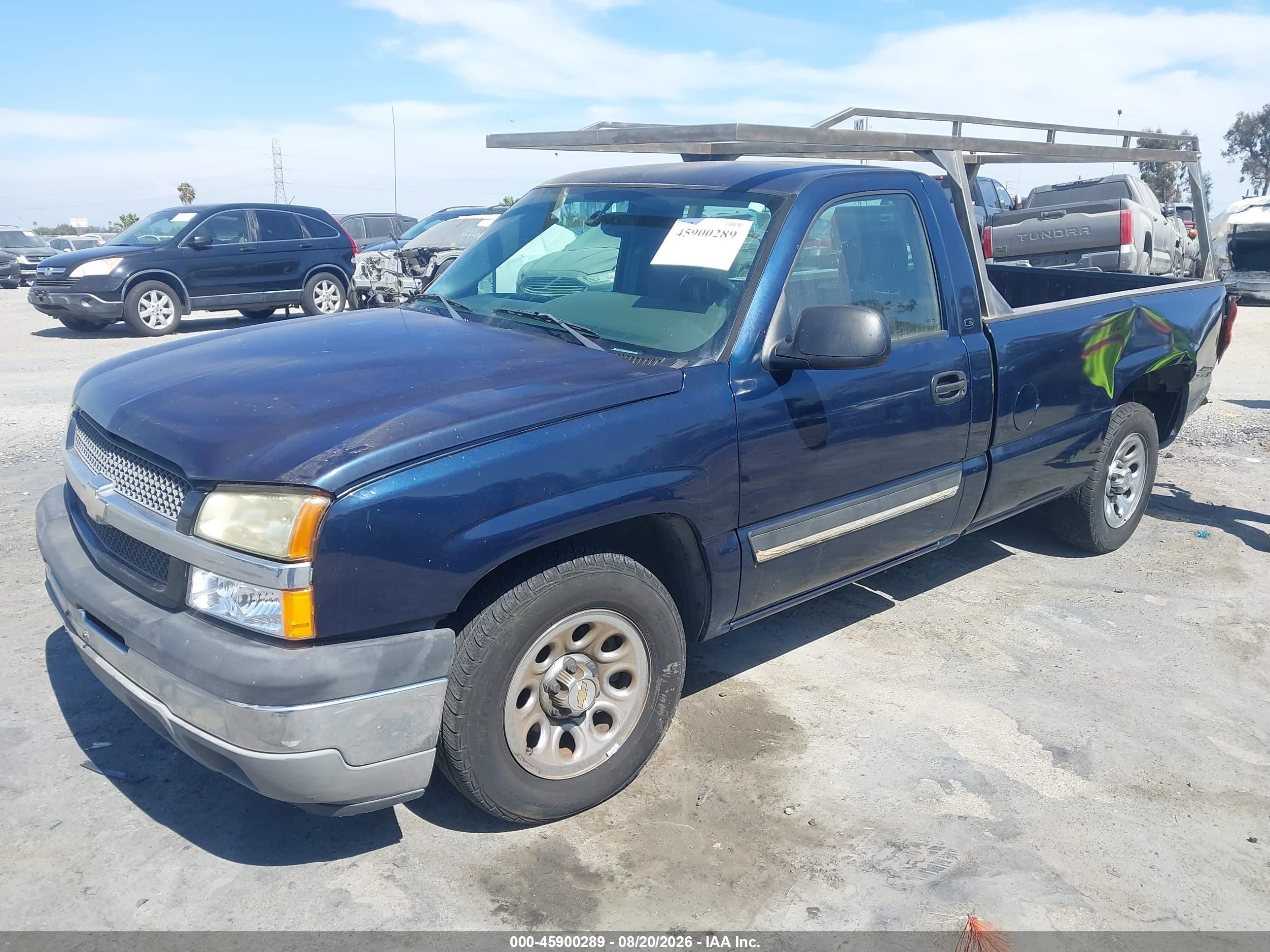 2005 Chevrolet Silverado 1500 Ls Blue vin: 1GCEC14T25E103664