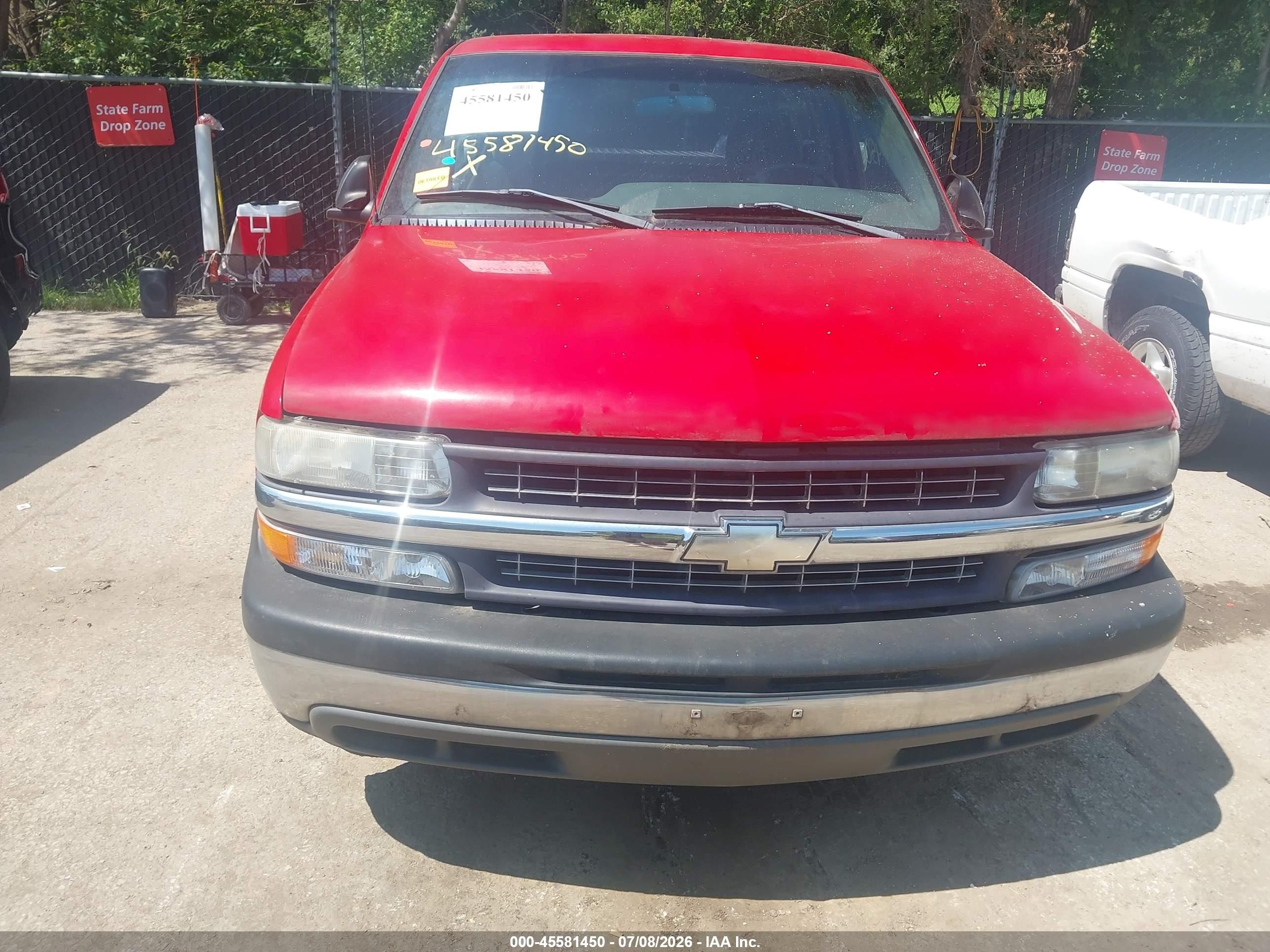 2001 Chevrolet Silverado 1500 Ls Красный vin: 1GCEC14T31Z262423