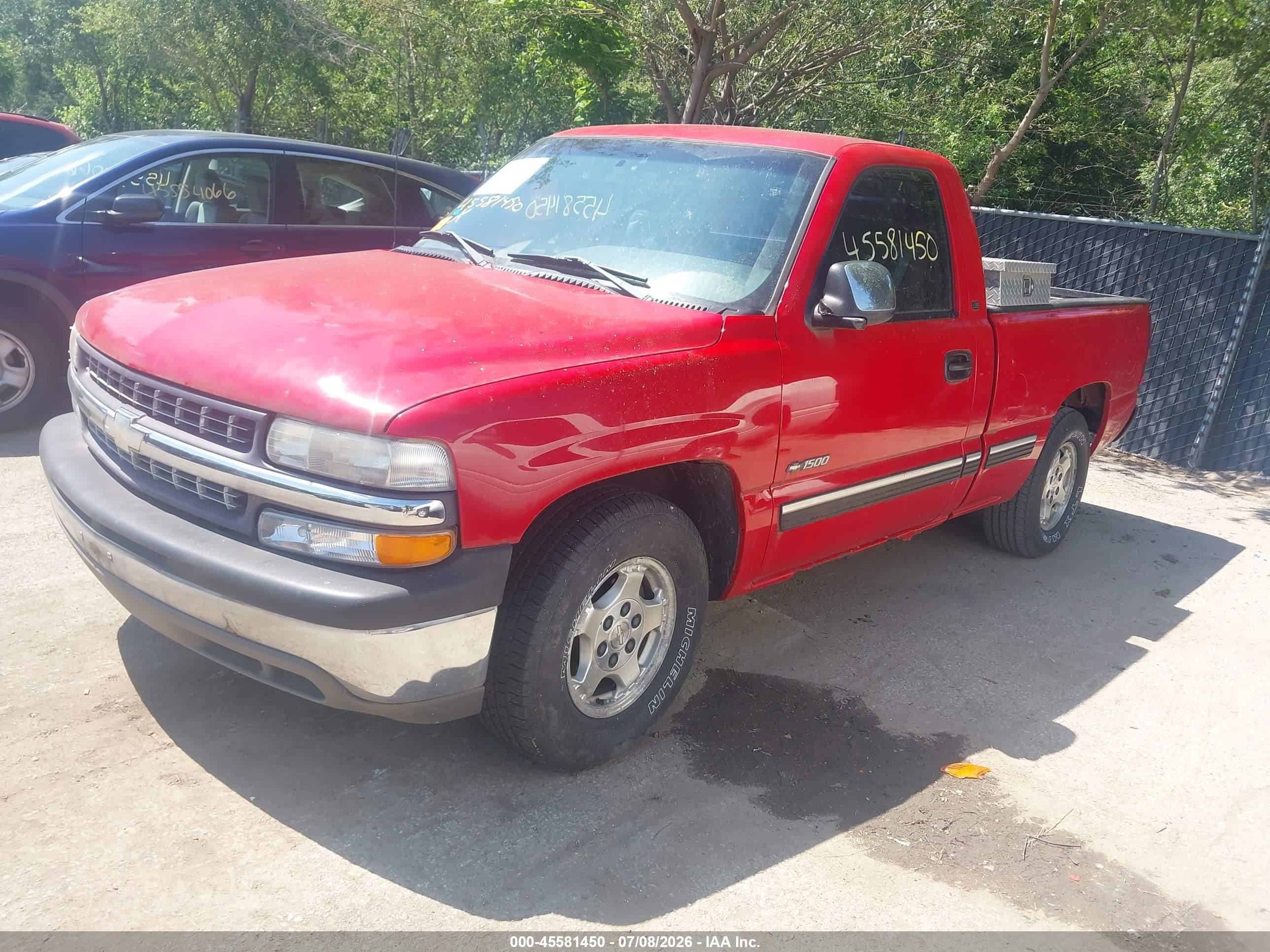 2001 Chevrolet Silverado 1500 Ls Красный vin: 1GCEC14T31Z262423