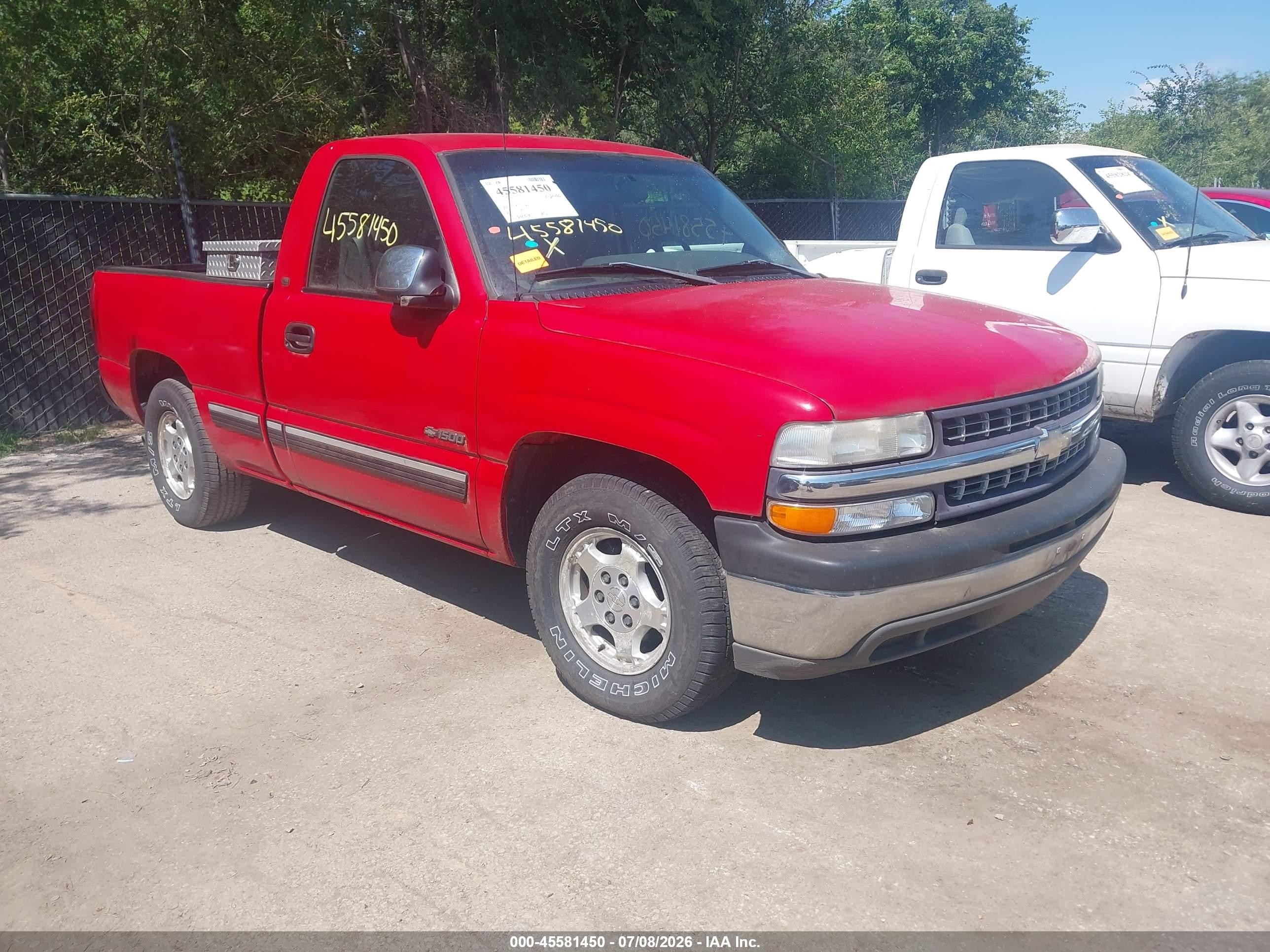 2001 Chevrolet Silverado 1500 Ls Красный vin: 1GCEC14T31Z262423