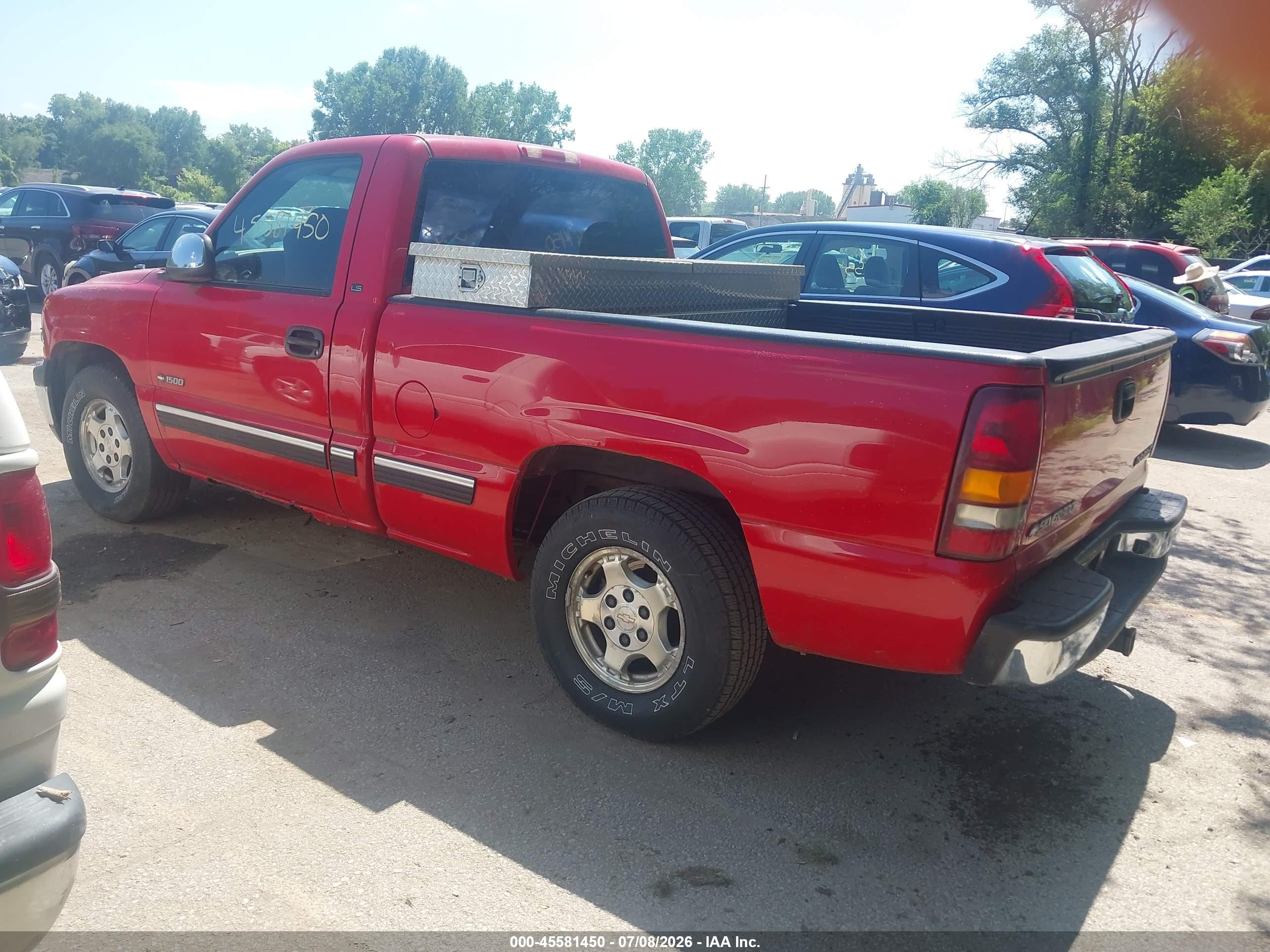 2001 Chevrolet Silverado 1500 Ls Красный vin: 1GCEC14T31Z262423