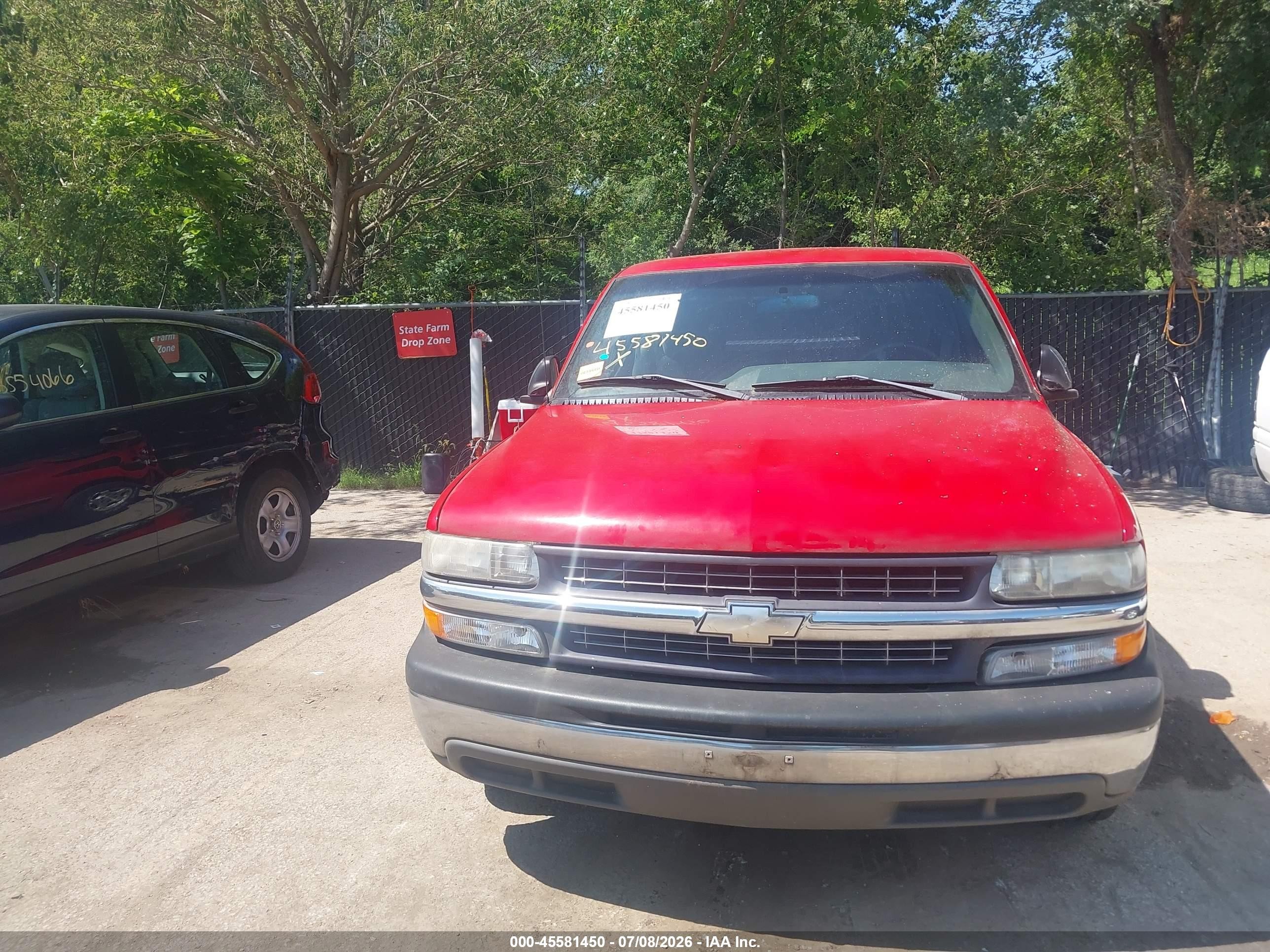2001 Chevrolet Silverado 1500 Ls Красный vin: 1GCEC14T31Z262423