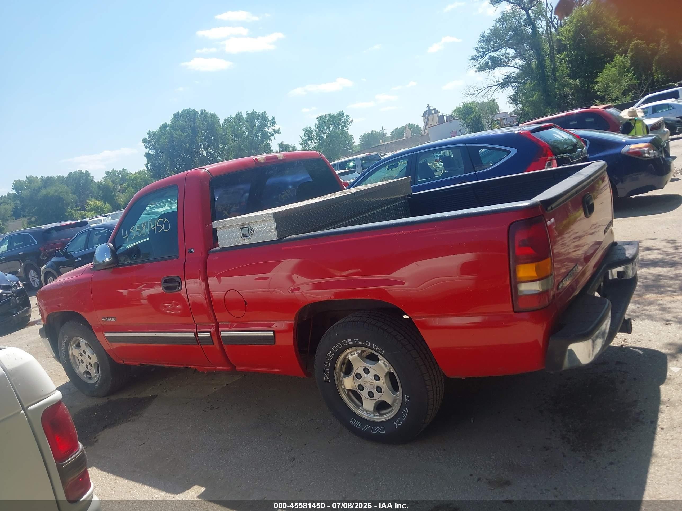 2001 Chevrolet Silverado 1500 Ls Красный vin: 1GCEC14T31Z262423
