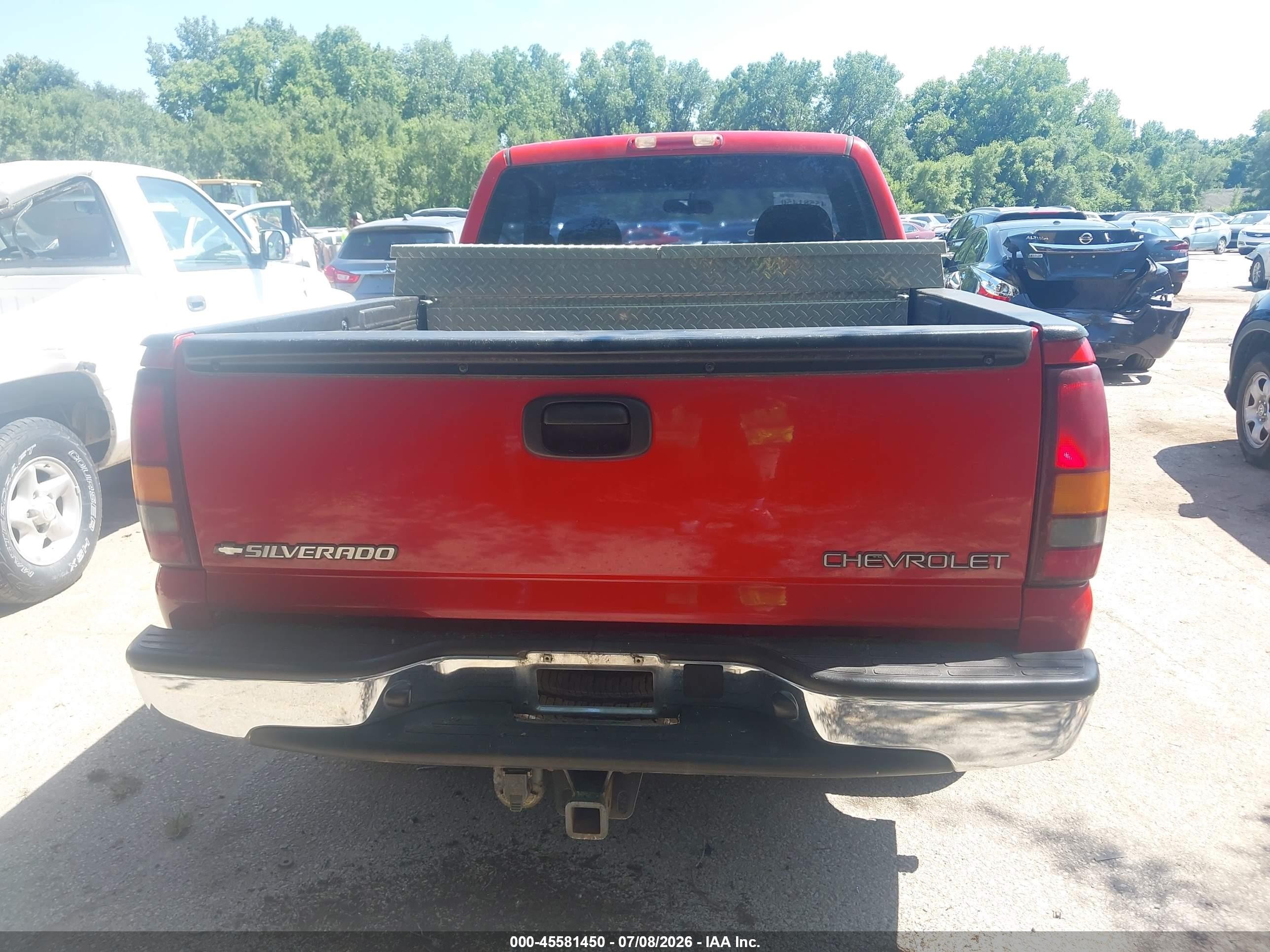 2001 Chevrolet Silverado 1500 Ls Красный vin: 1GCEC14T31Z262423