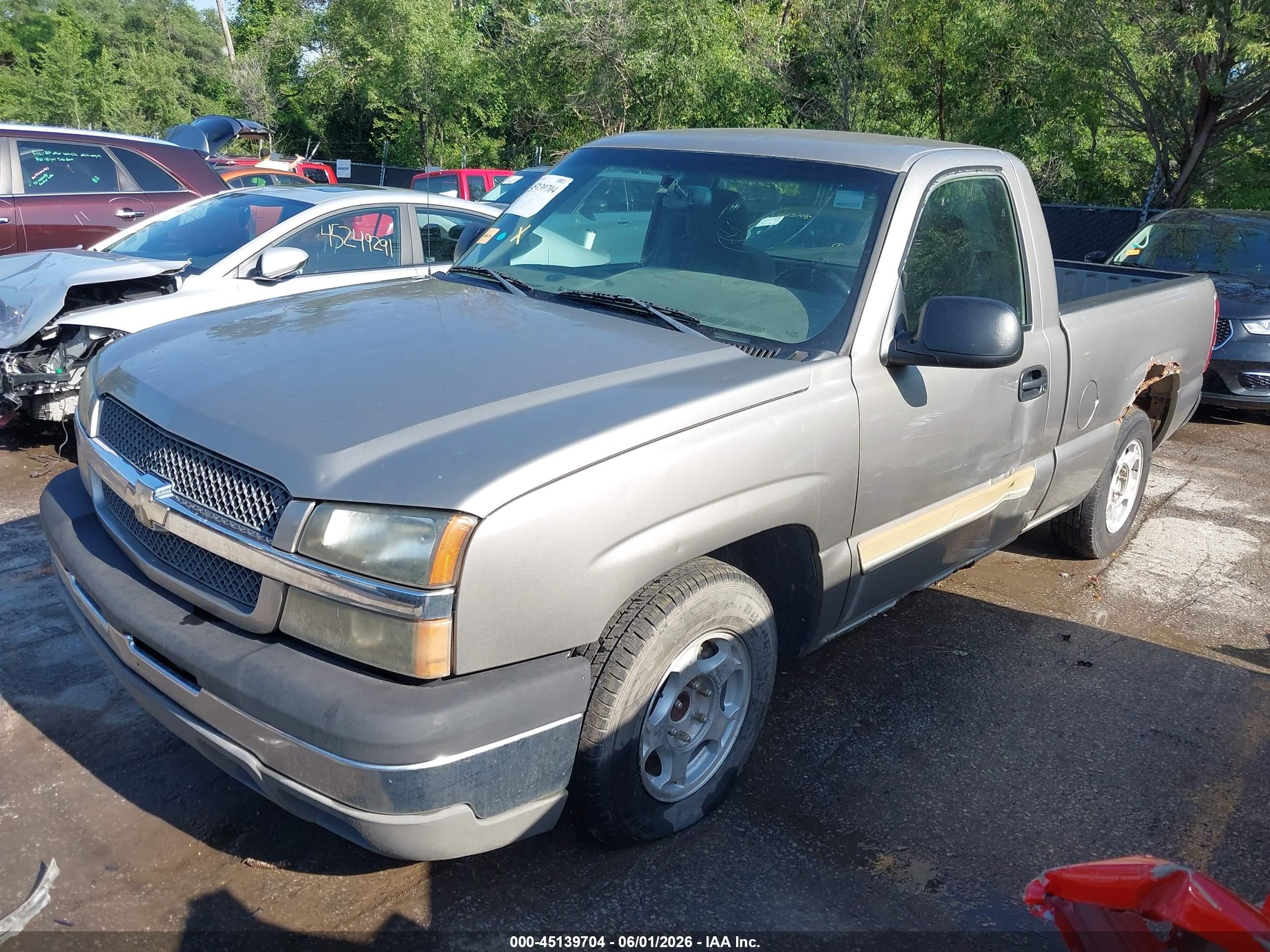 2003 Chevrolet Silverado 1500 Ls Gray vin: 1GCEC14T33Z262554