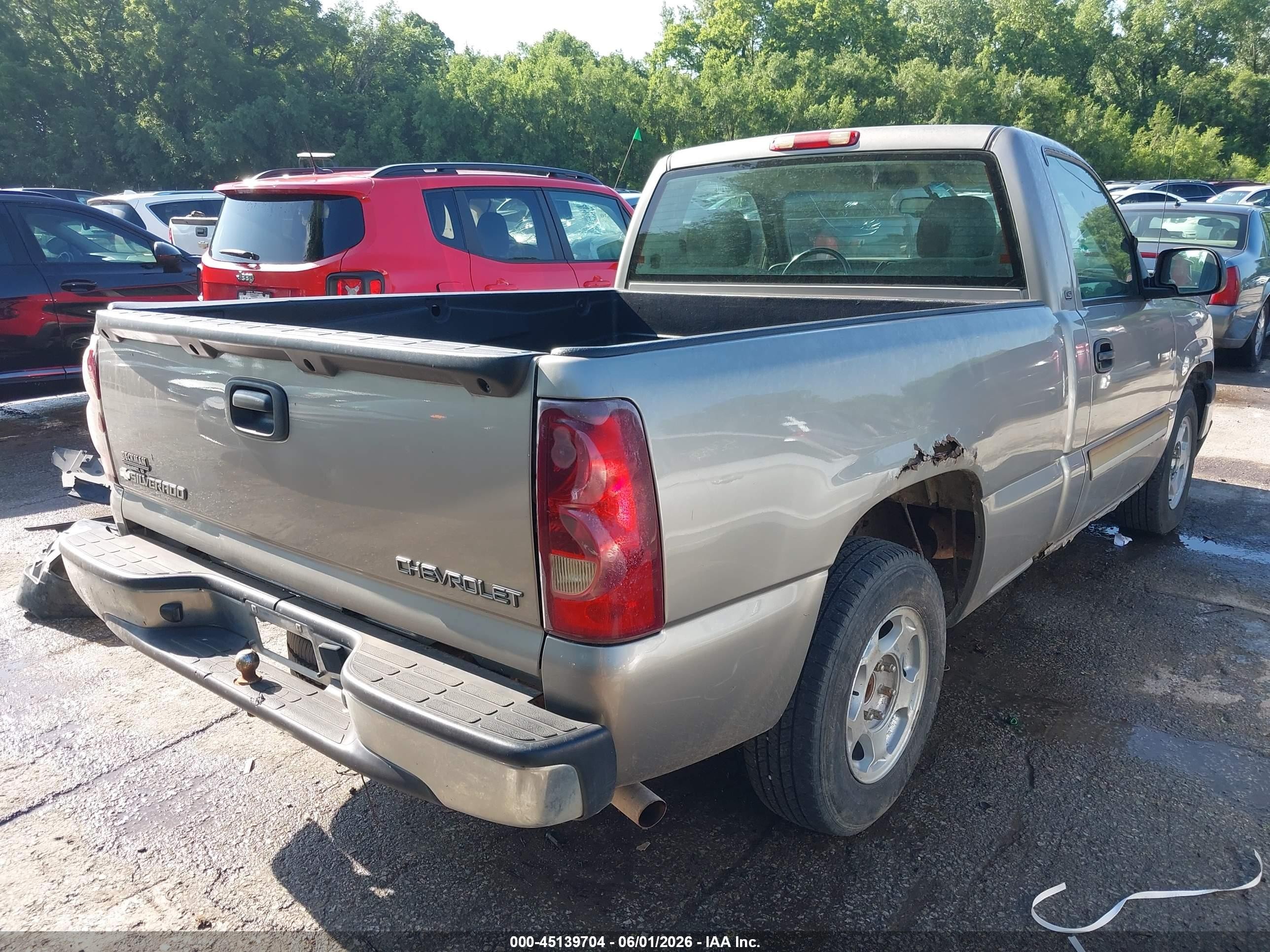 2003 Chevrolet Silverado 1500 Ls Gray vin: 1GCEC14T33Z262554