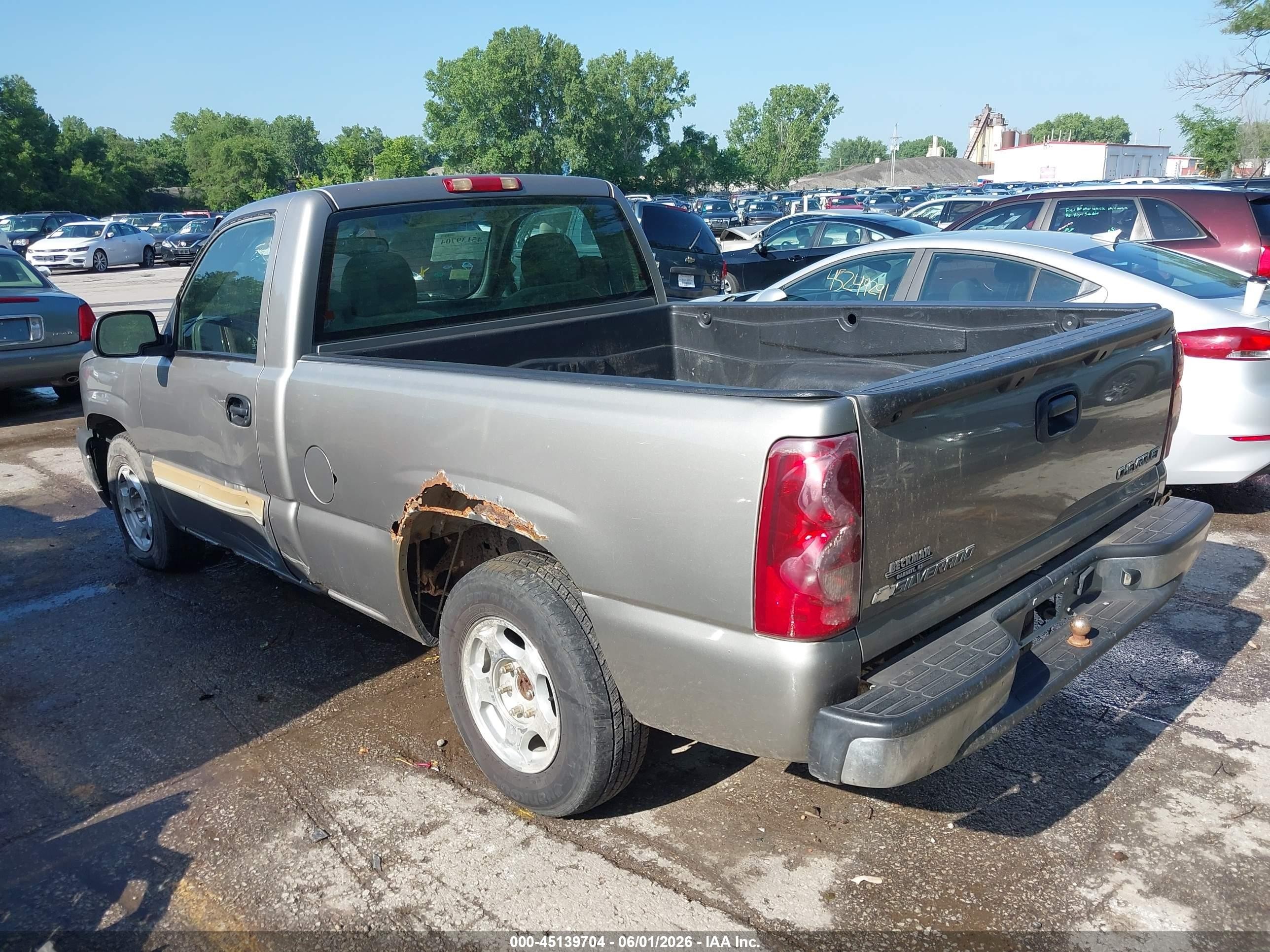 2003 Chevrolet Silverado 1500 Ls Gray vin: 1GCEC14T33Z262554