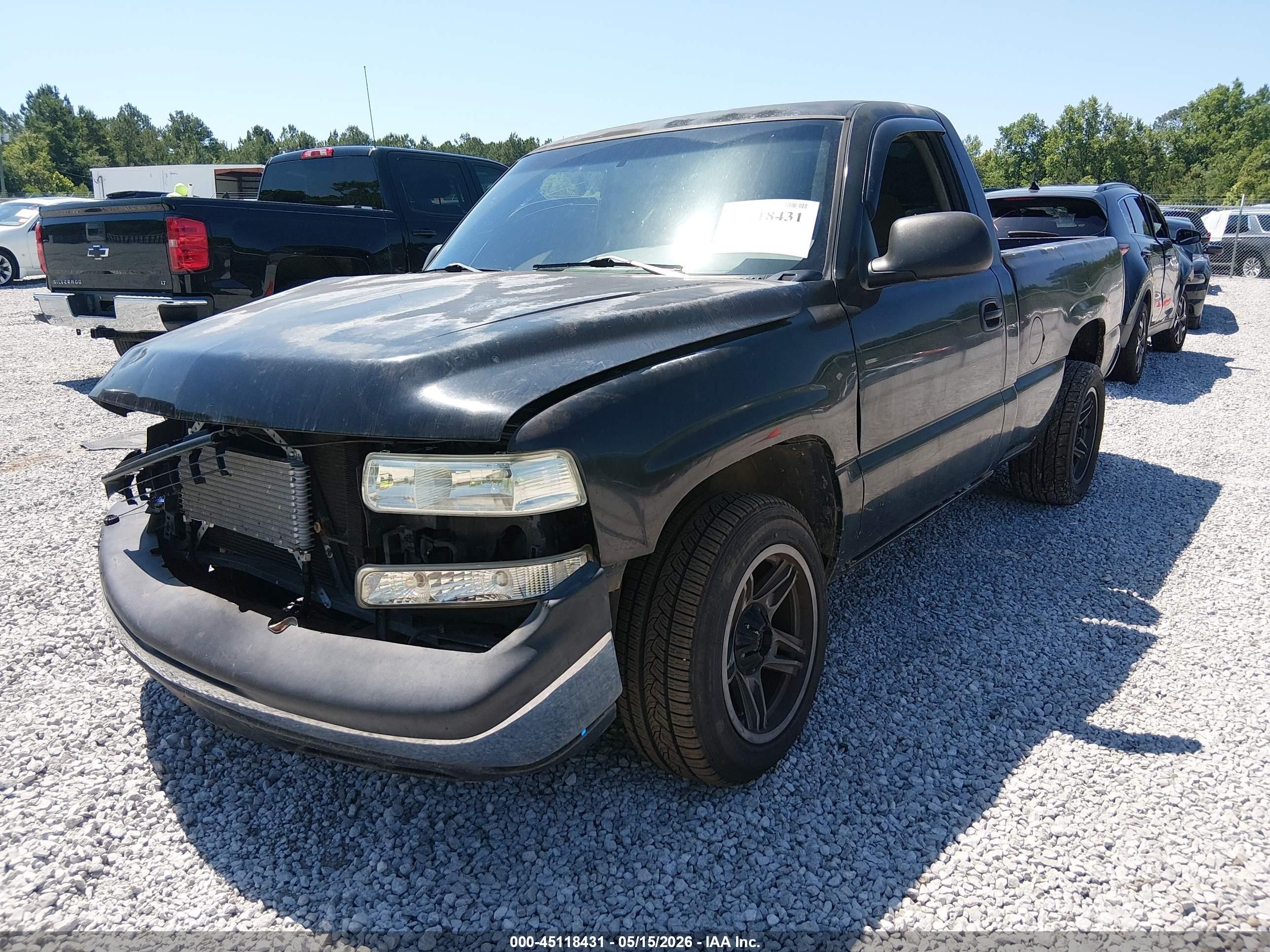 2000 Chevrolet Silverado 1500 Ls Black vin: 1GCEC14T4YZ161319