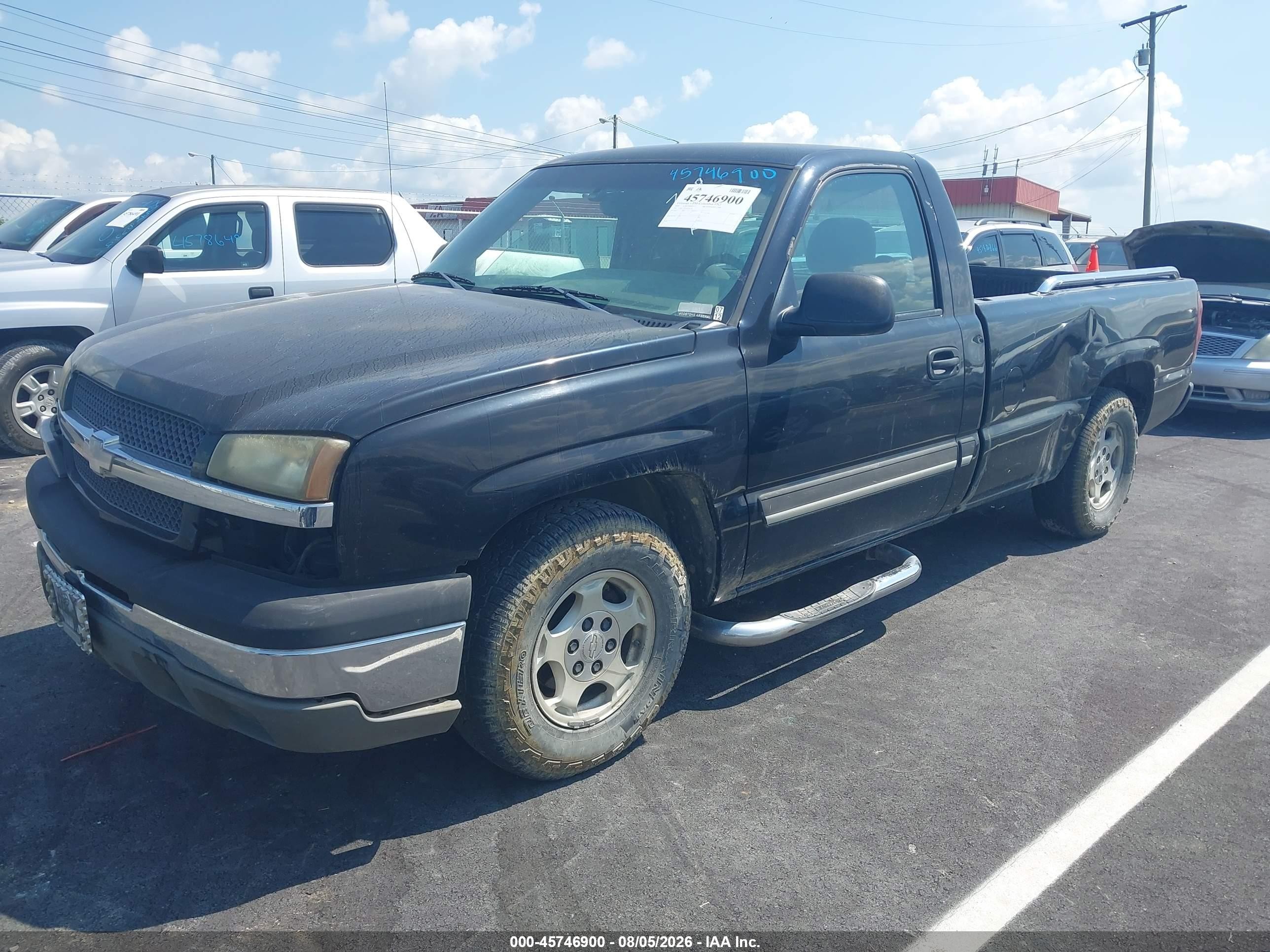 2003 Chevrolet Silverado 1500 Ls Black vin: 1GCEC14T53Z120576