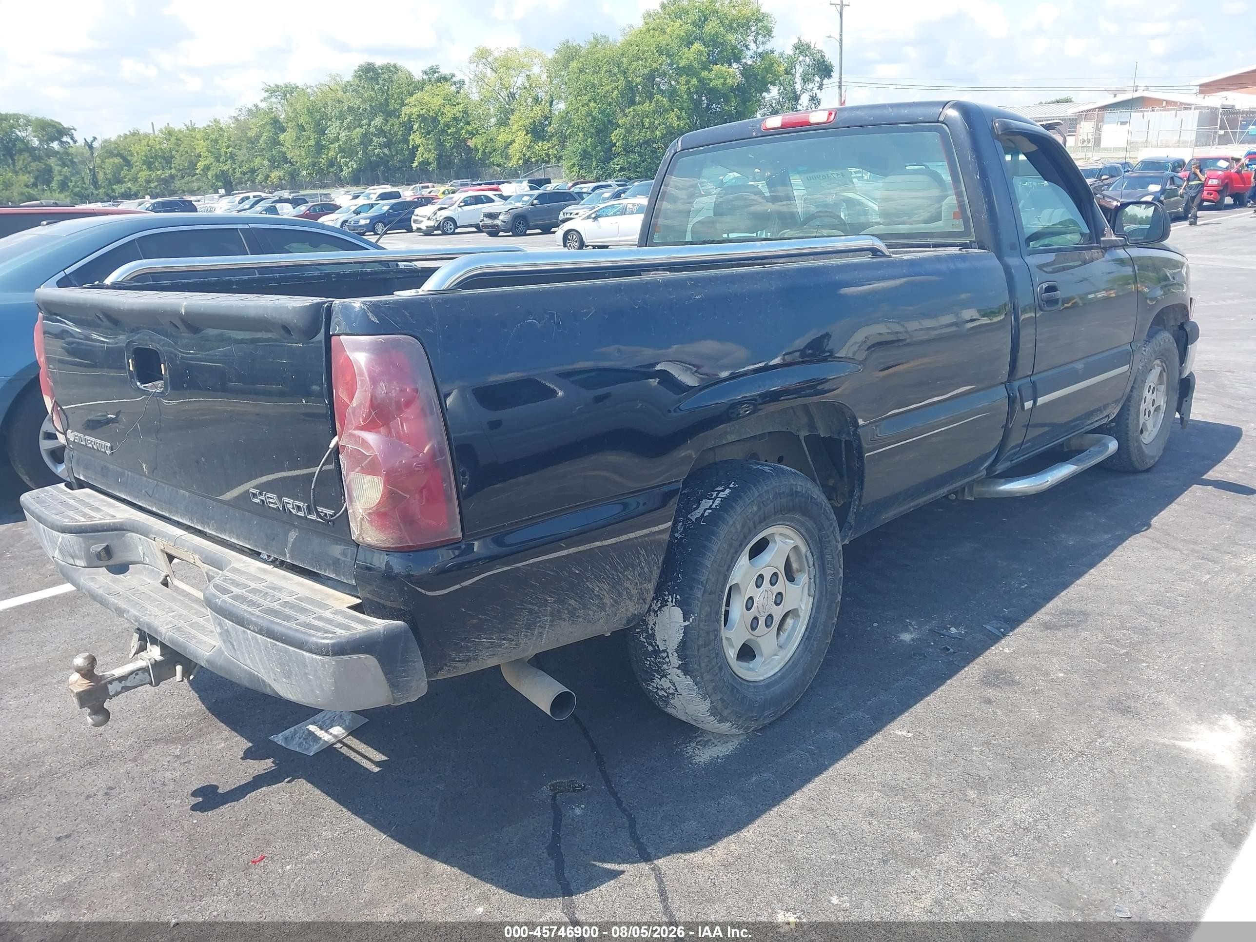 2003 Chevrolet Silverado 1500 Ls Black vin: 1GCEC14T53Z120576