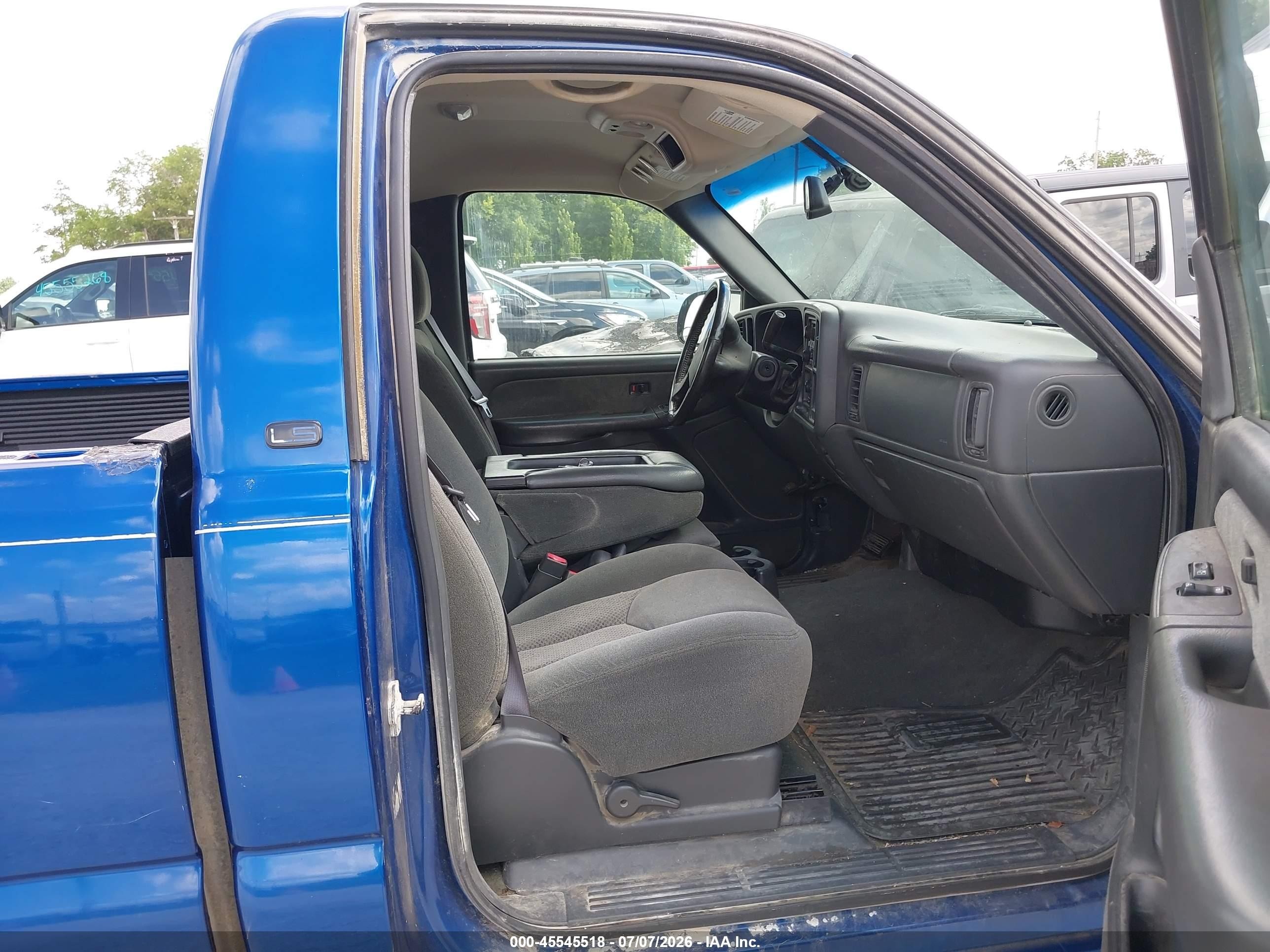 2003 Chevrolet Silverado 1500 Ls Blue vin: 1GCEC14T73E375155