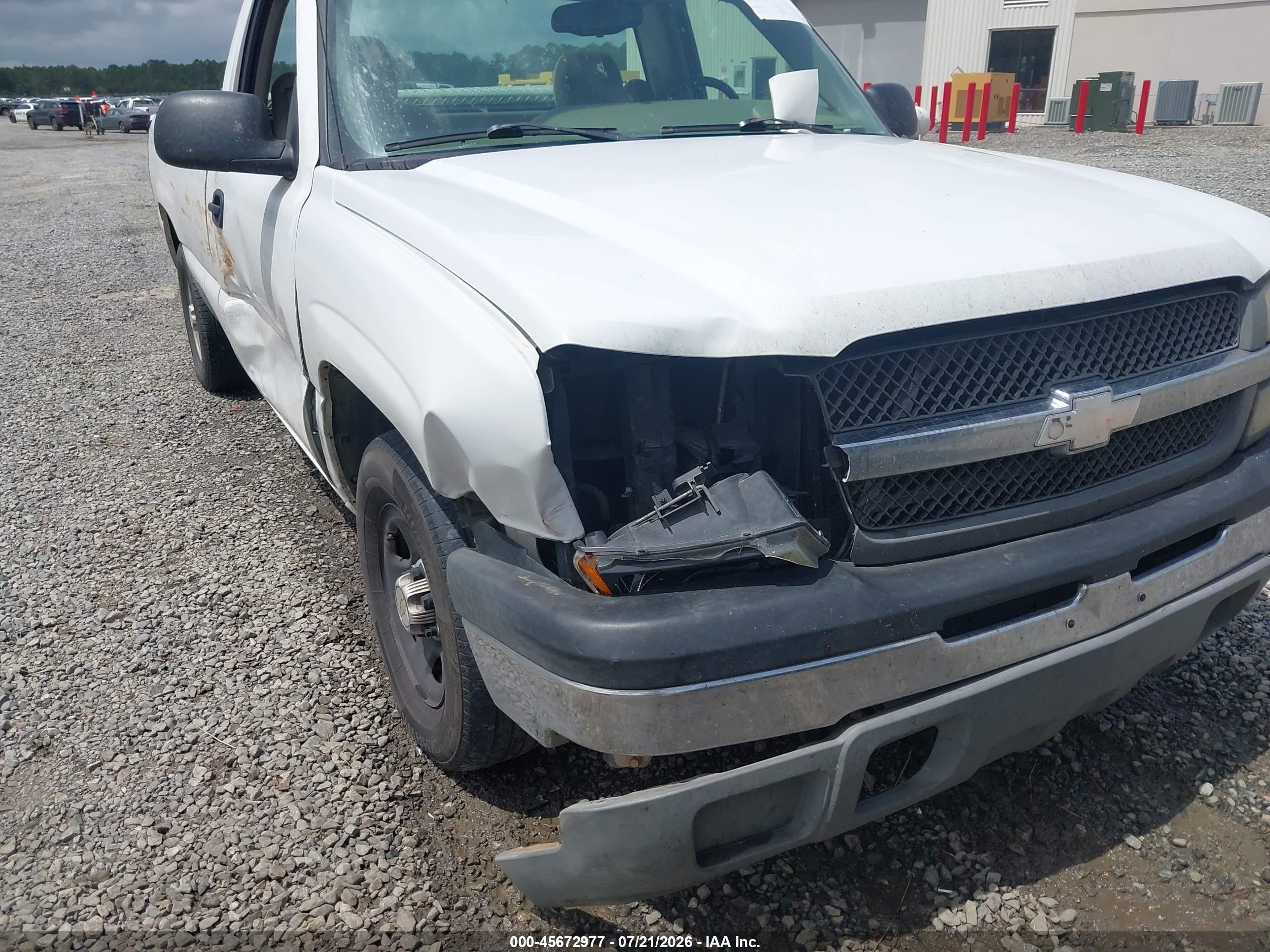 2003 Chevrolet Silverado 1500 Work Truck White vin: 1GCEC14T73Z271936