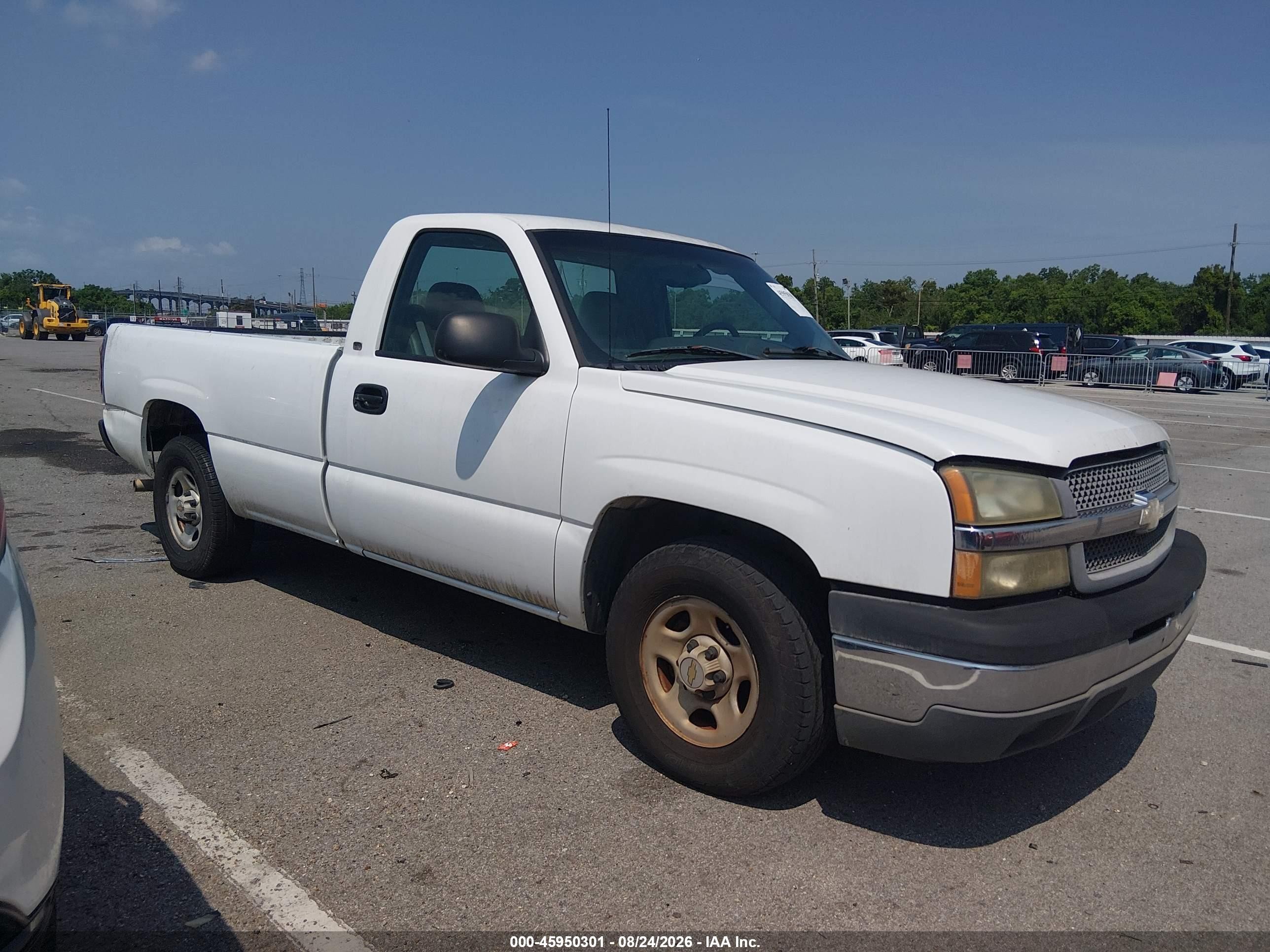 2004 Chevrolet Silverado 1500 Work Truck White vin: 1GCEC14T94Z315341