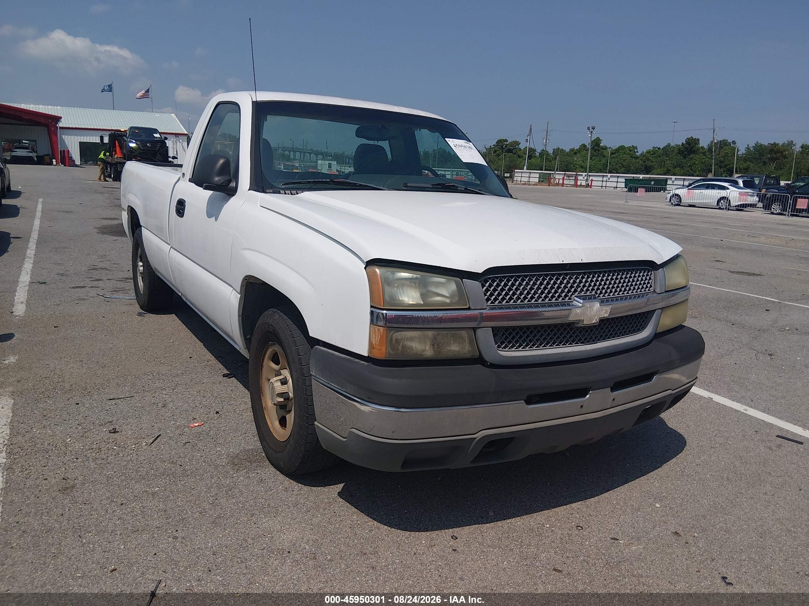 2004 Chevrolet Silverado 1500 Work Truck White vin: 1GCEC14T94Z315341