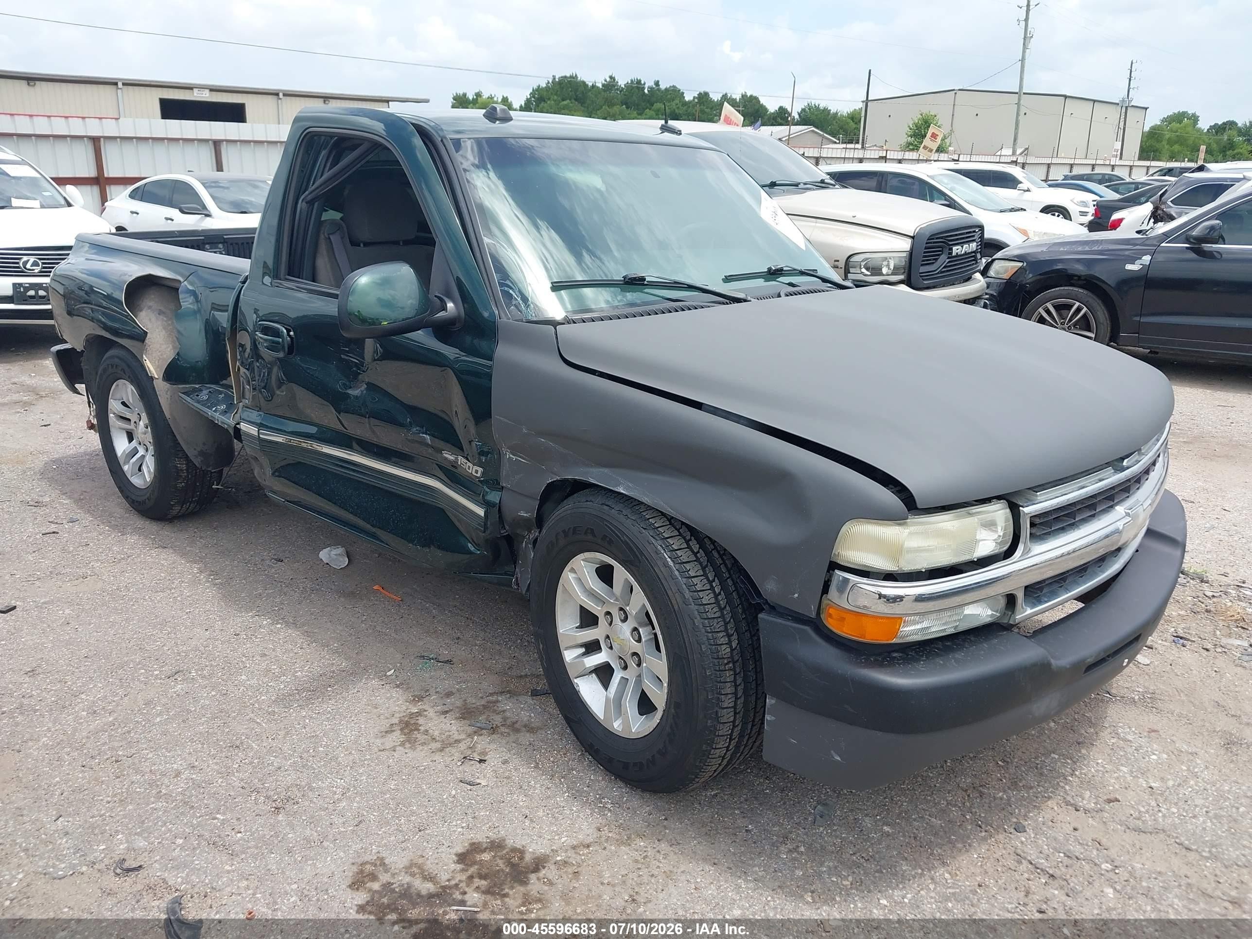 2002 Chevrolet Silverado 1500 Ls Green vin: 1GCEC14V12Z160489