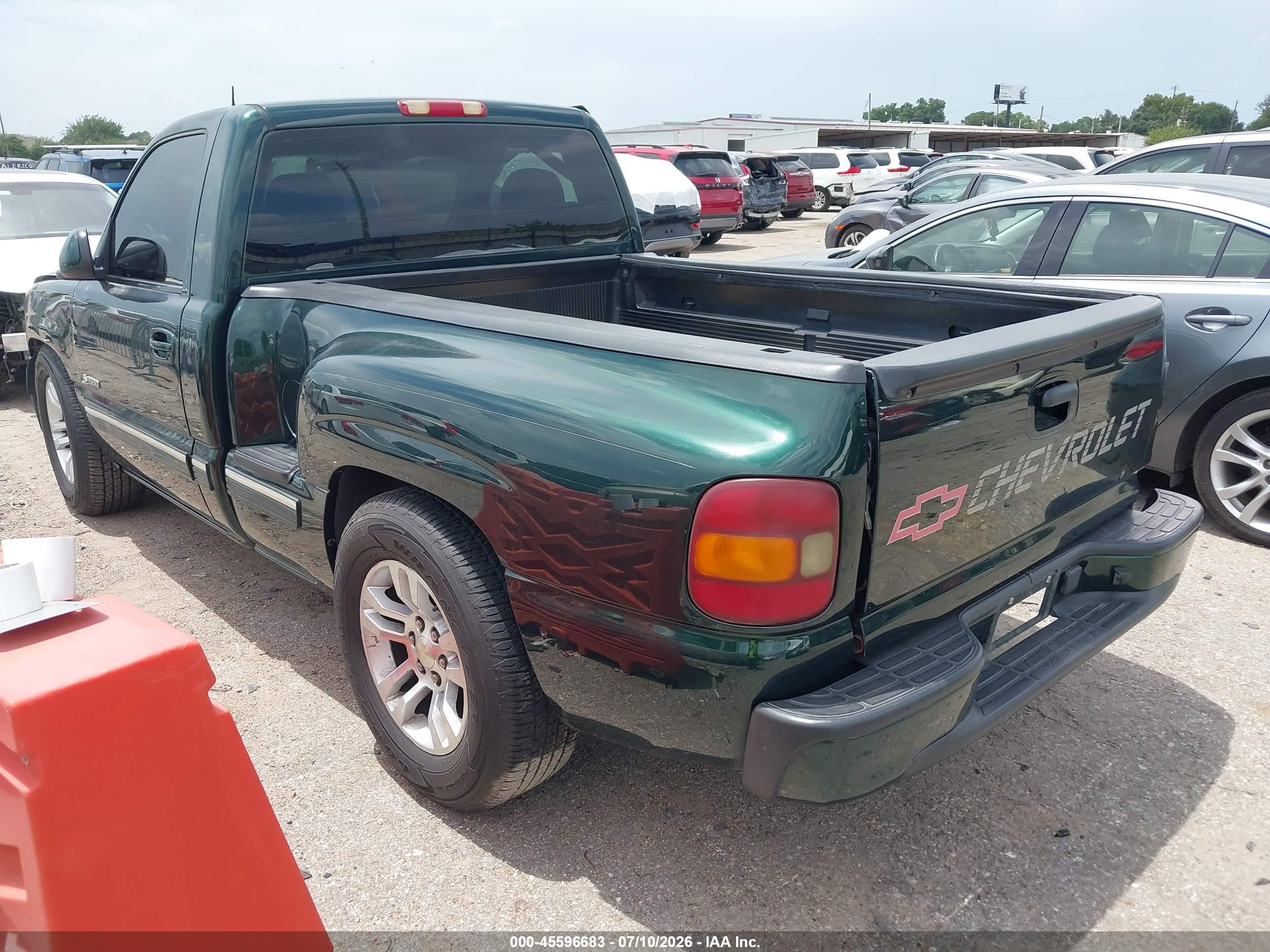 2002 Chevrolet Silverado 1500 Ls Green vin: 1GCEC14V12Z160489