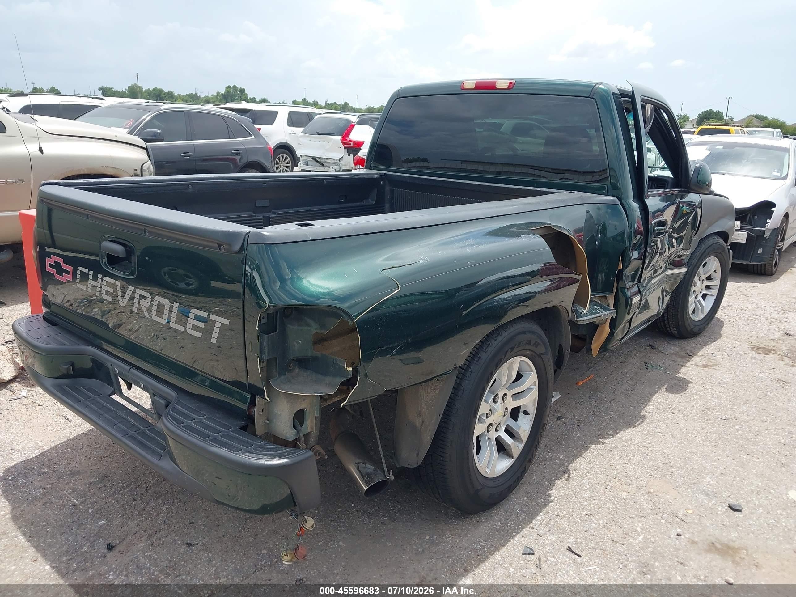 2002 Chevrolet Silverado 1500 Ls Green vin: 1GCEC14V12Z160489