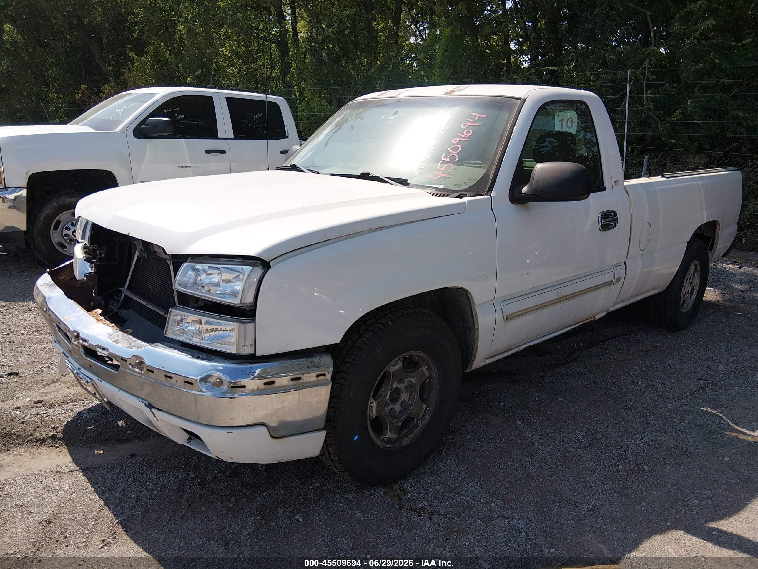 2003 Chevrolet Silverado 1500 Ls White vin: 1GCEC14V13Z113786