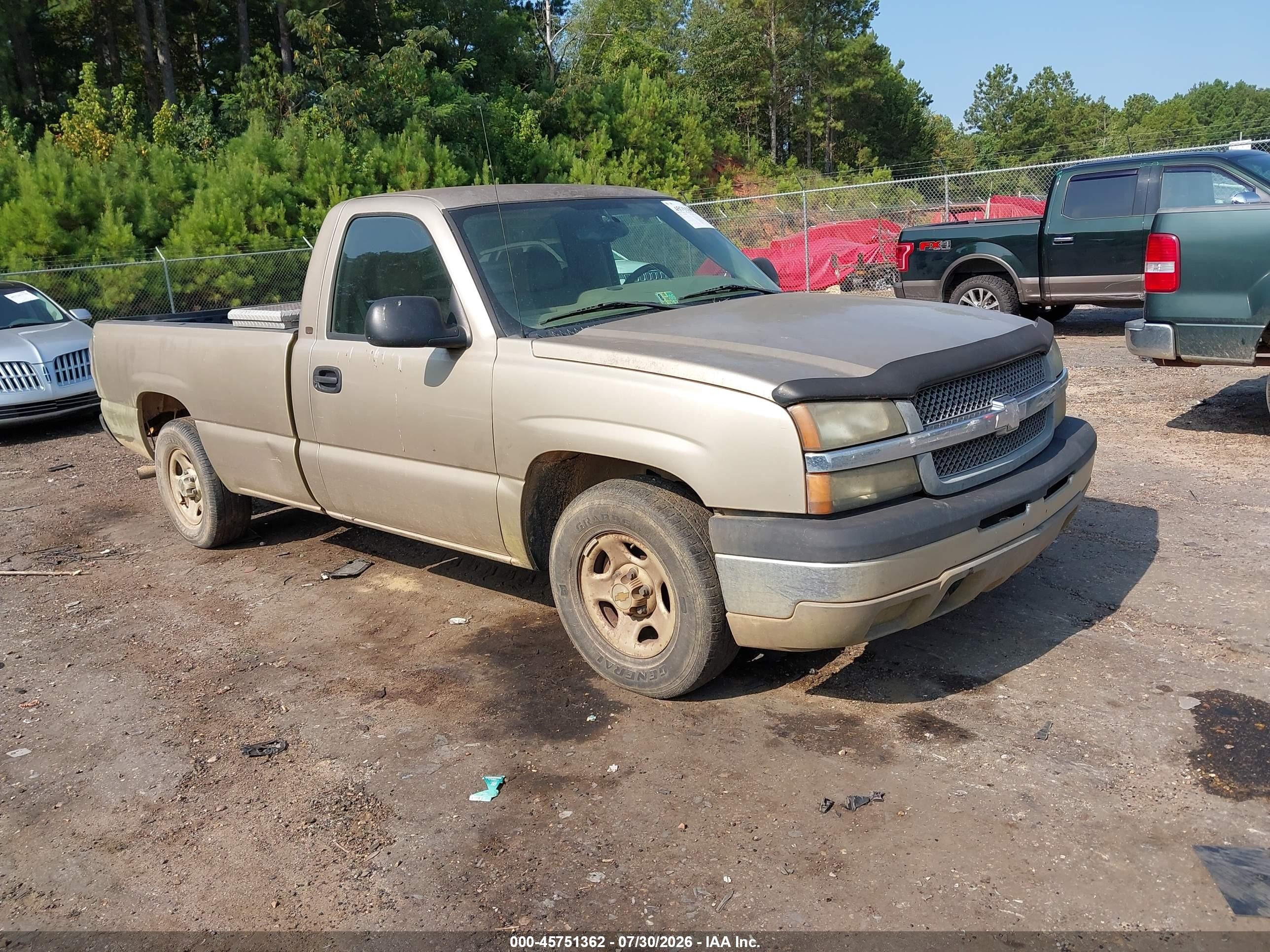 2004 Chevrolet Silverado 1500 Work Truck Gold vin: 1GCEC14V14E117345