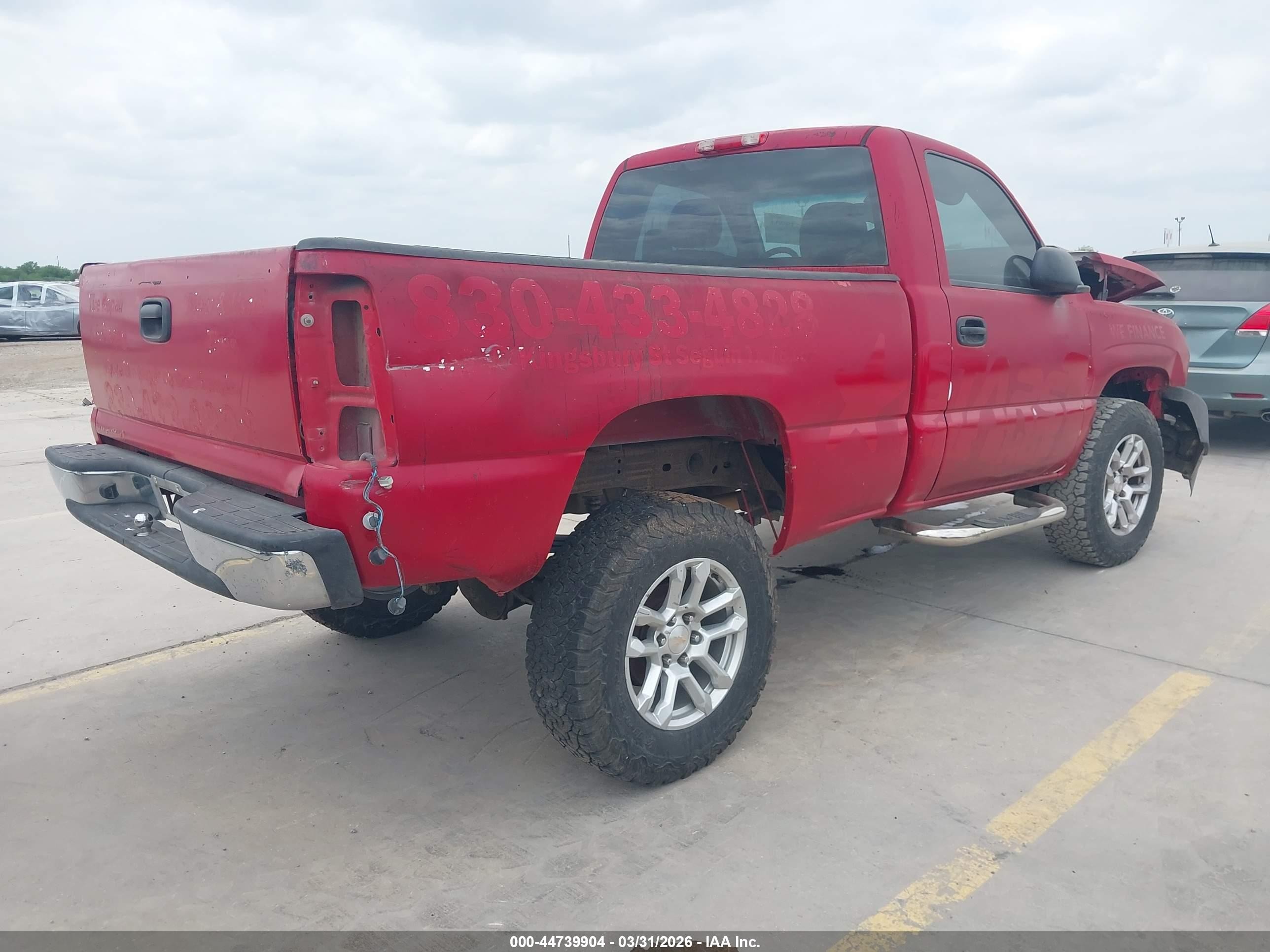 2005 Chevrolet Silverado 1500 Work Truck Red vin: 1GCEC14V15Z113547