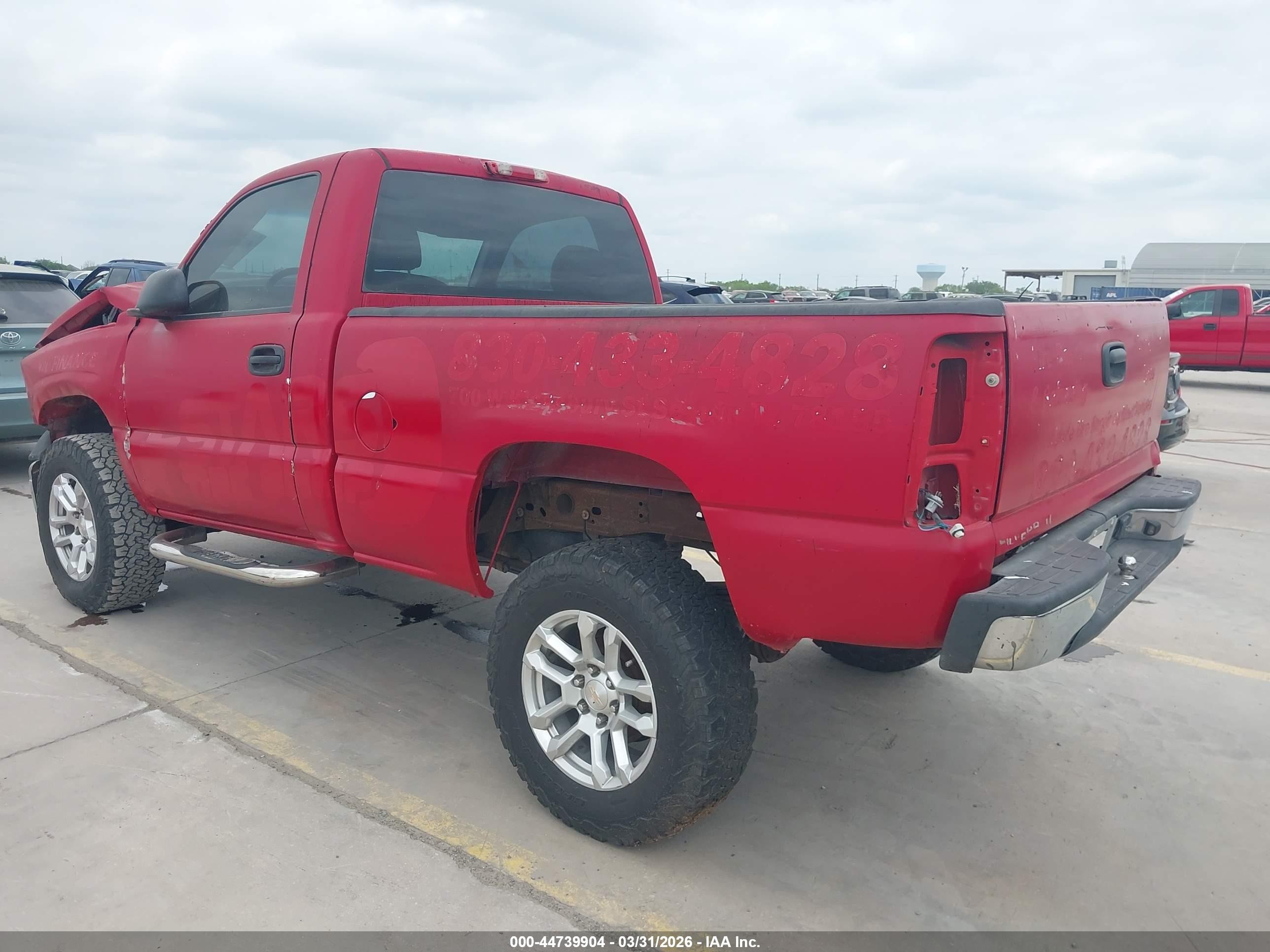 2005 Chevrolet Silverado 1500 Work Truck Red vin: 1GCEC14V15Z113547