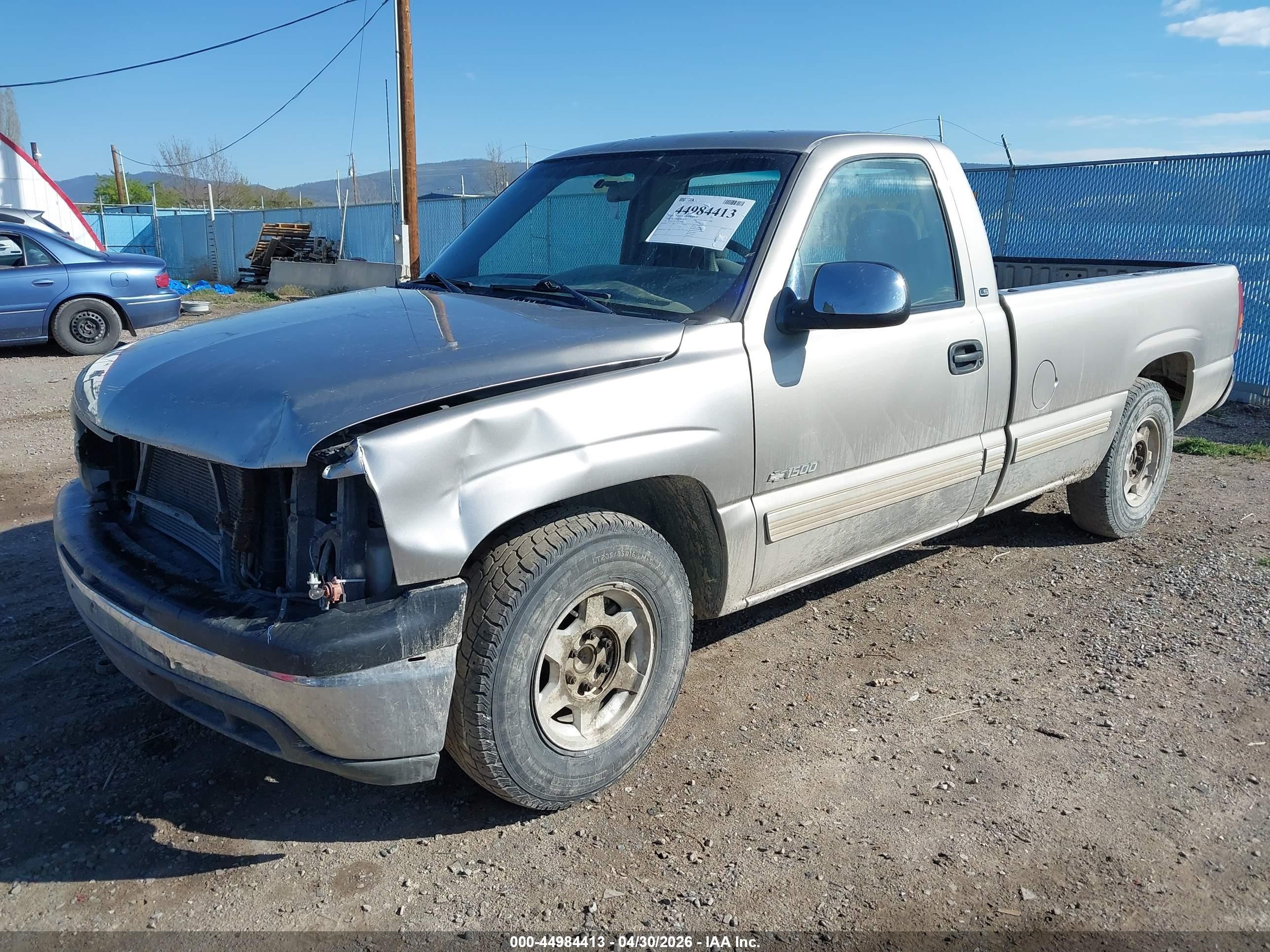 2001 Chevrolet Silverado 1500 Ls Champagne vin: 1GCEC14V31Z322055