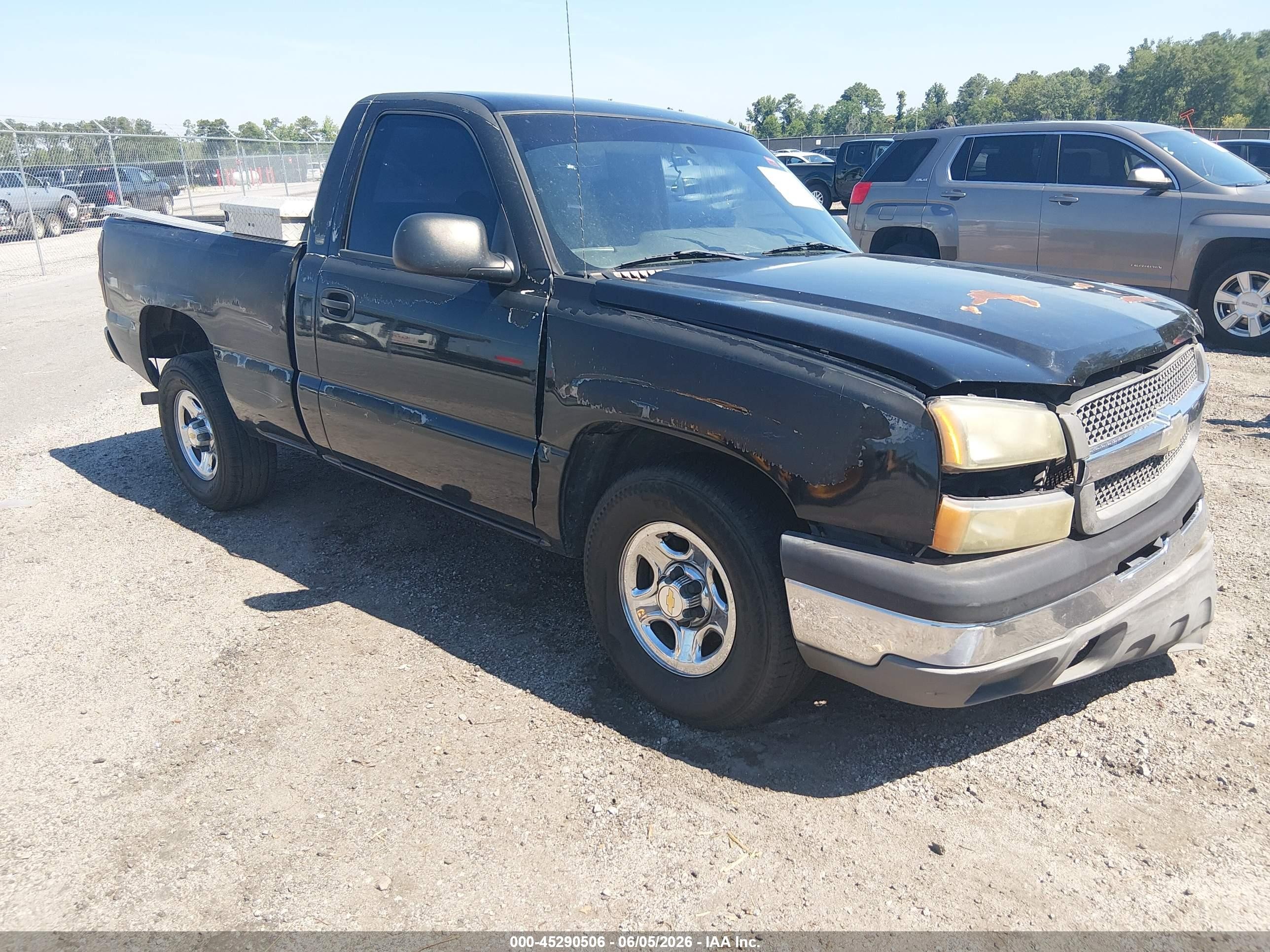 2004 Chevrolet Silverado 1500 Work Truck Black vin: 1GCEC14V34Z161128