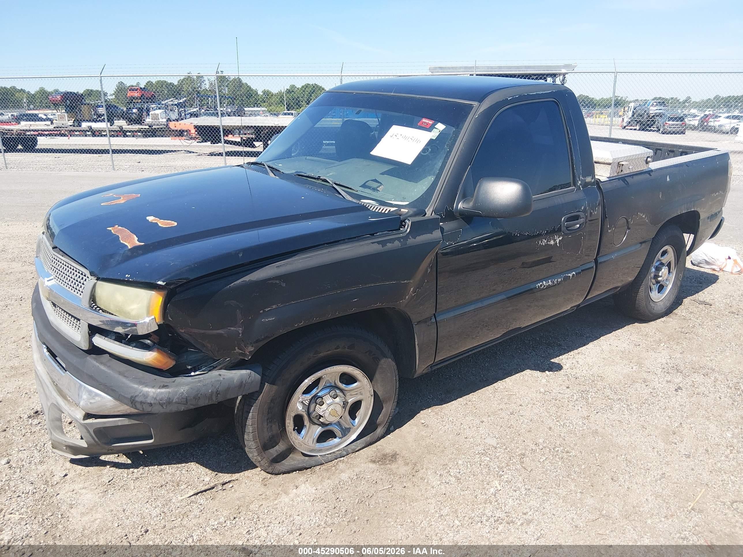 2004 Chevrolet Silverado 1500 Work Truck Black vin: 1GCEC14V34Z161128