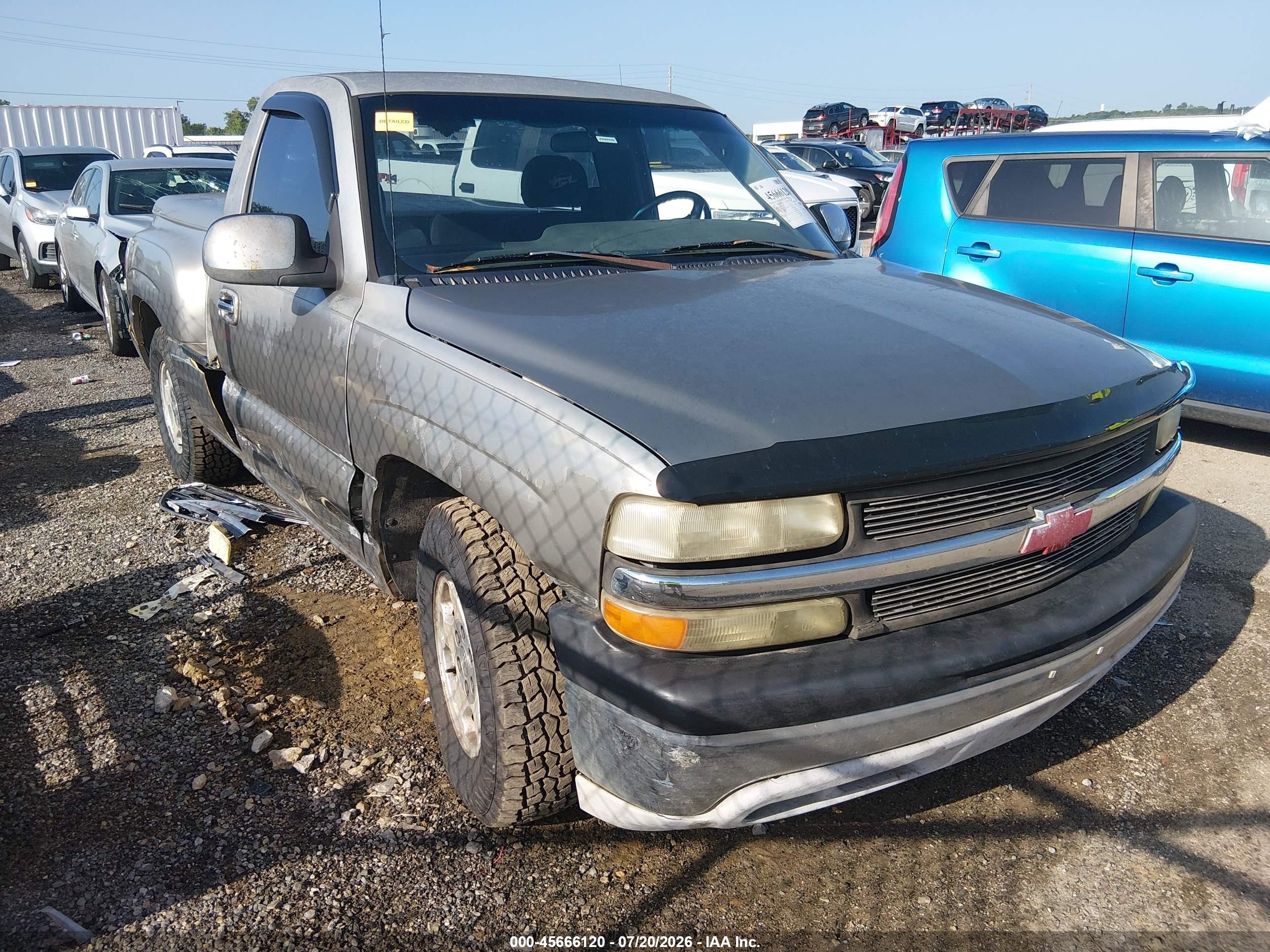 2002 Chevrolet Silverado 1500 Ls Gray vin: 1GCEC14V42Z344468