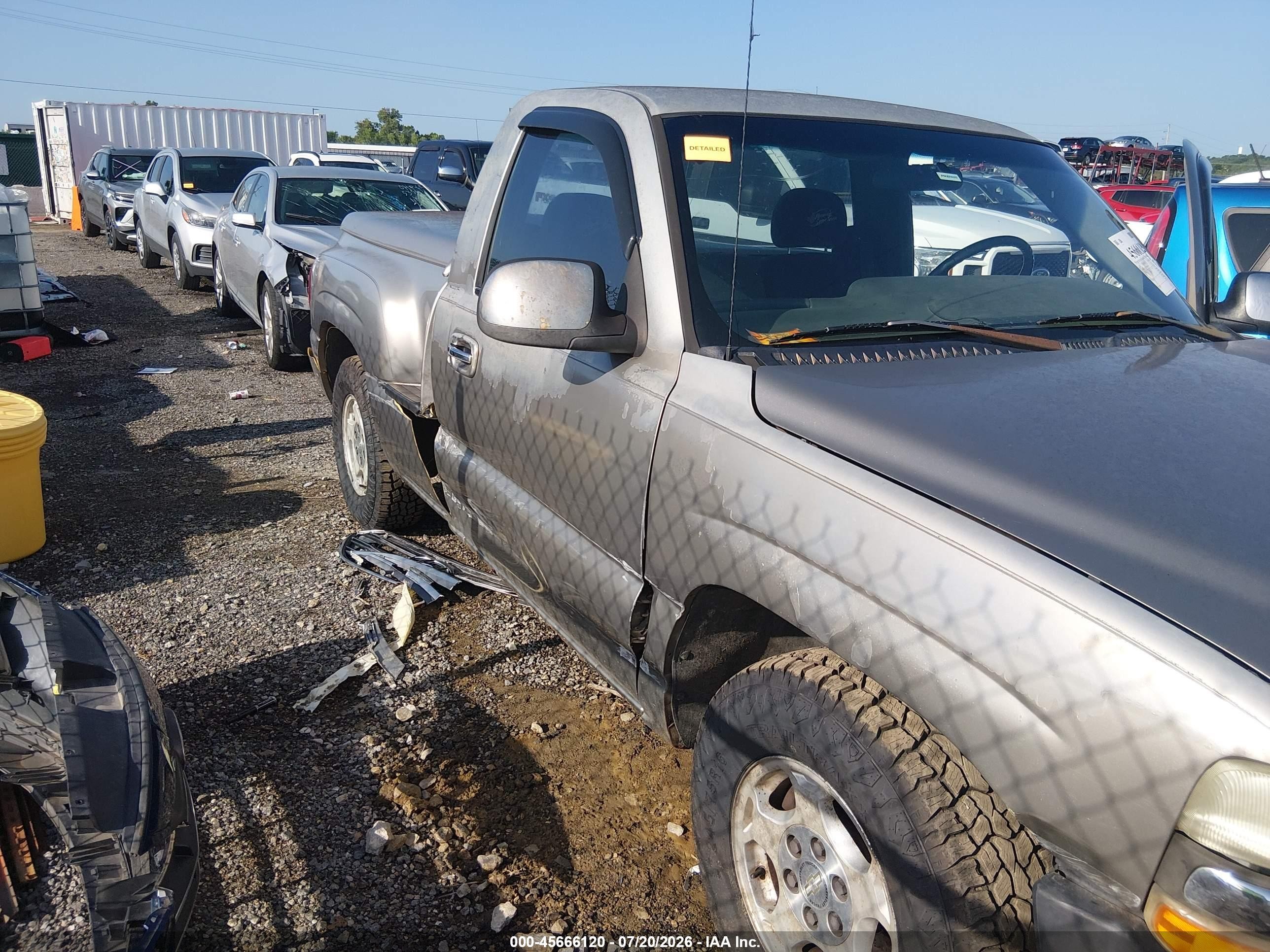 2002 Chevrolet Silverado 1500 Ls Gray vin: 1GCEC14V42Z344468