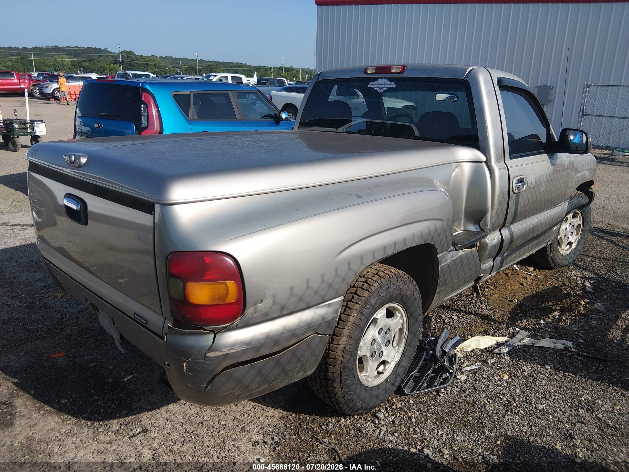 2002 Chevrolet Silverado 1500 Ls Gray vin: 1GCEC14V42Z344468