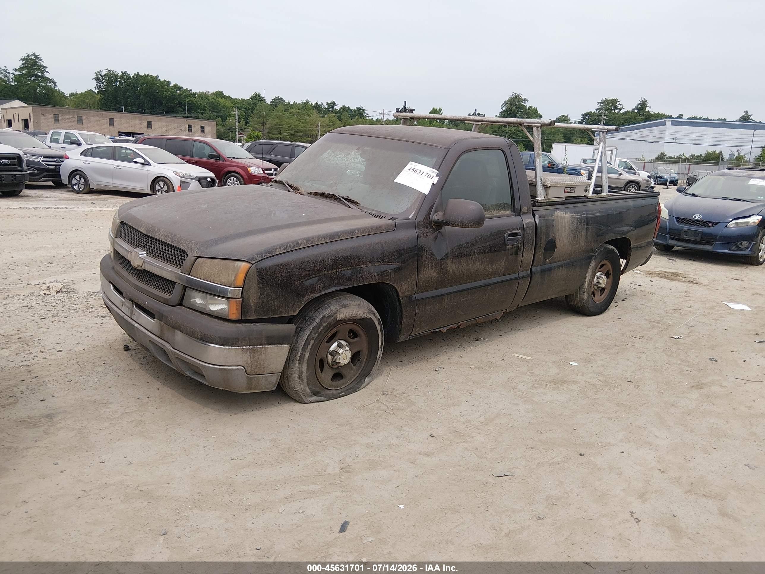 2003 Chevrolet Silverado 1500   Black vin: 1GCEC14V43E365569