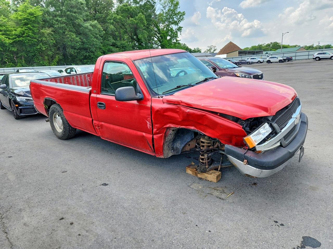2003 Chevrolet Silverado C1500 Red vin: 1GCEC14V53Z141848