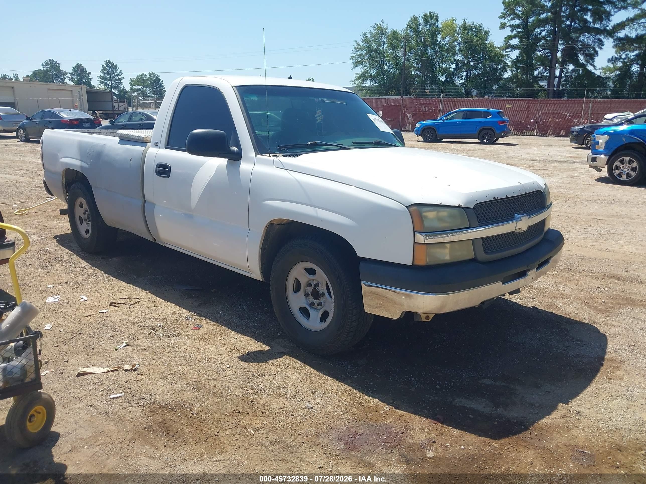 2003 Chevrolet Silverado 1500 Work Truck White vin: 1GCEC14V53Z170525