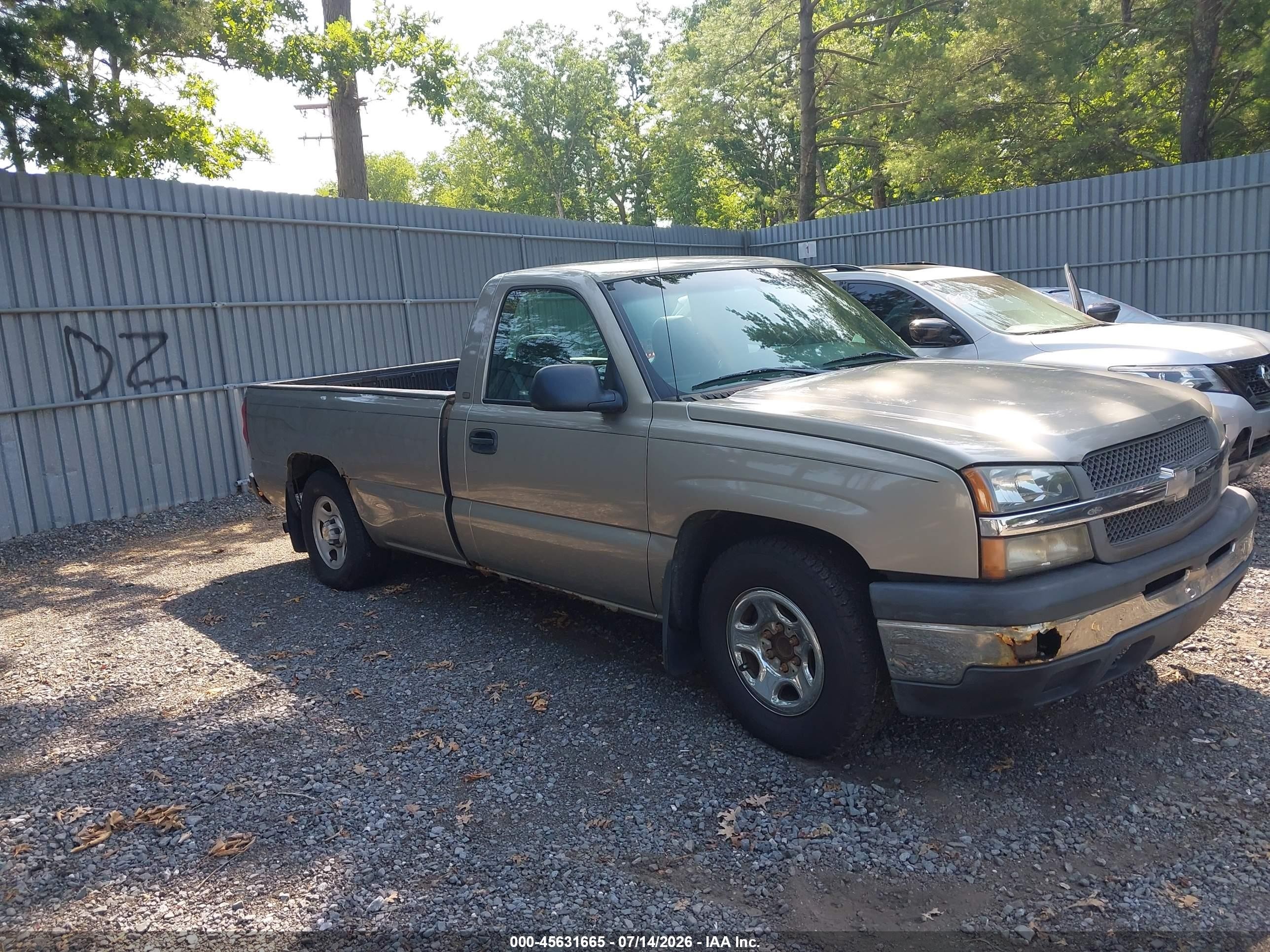 2003 Chevrolet Silverado 1500 Work Truck Silver vin: 1GCEC14V53Z194968