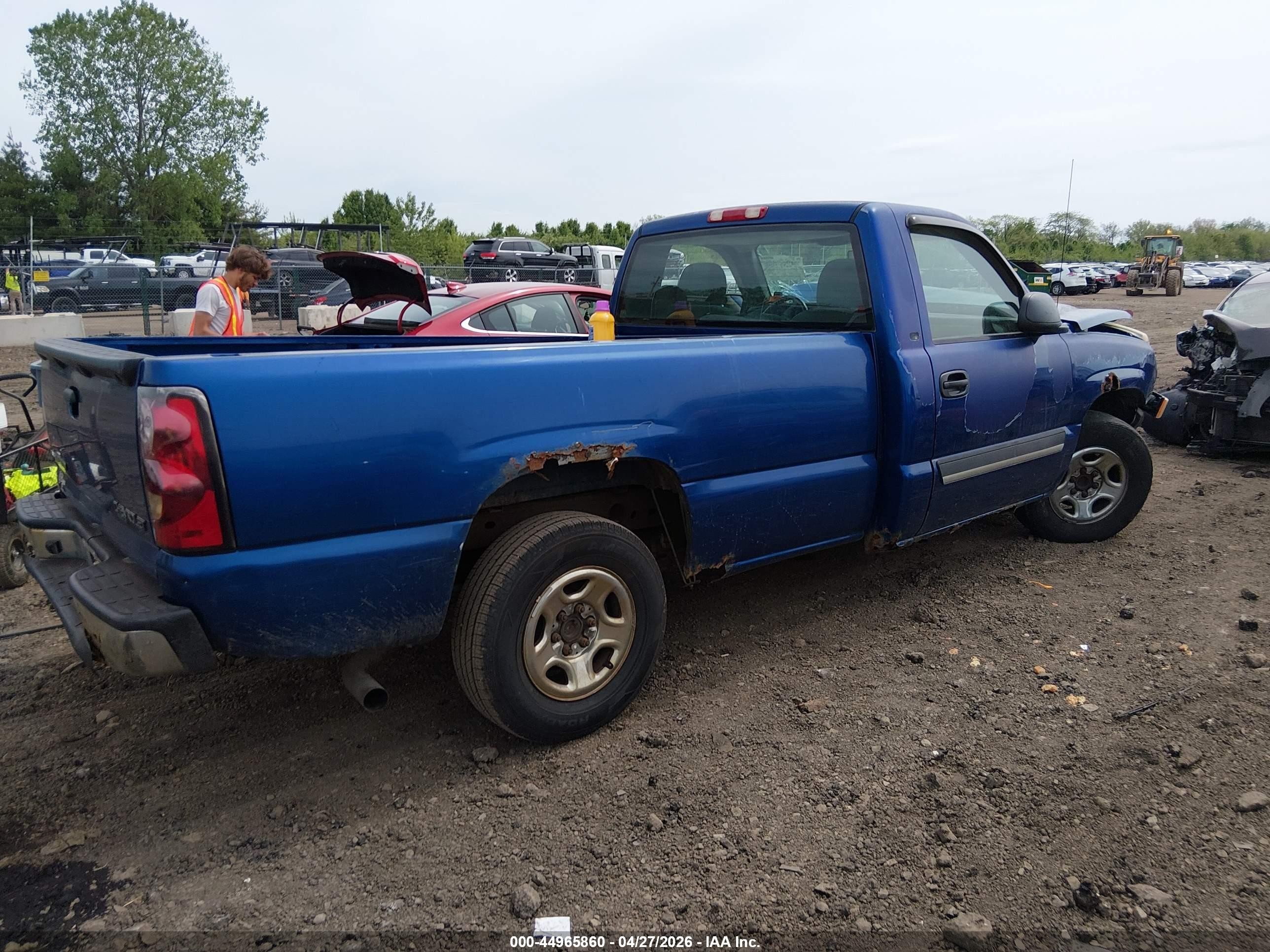 2004 Chevrolet Silverado 1500 Ls Blue vin: 1GCEC14V54Z260680