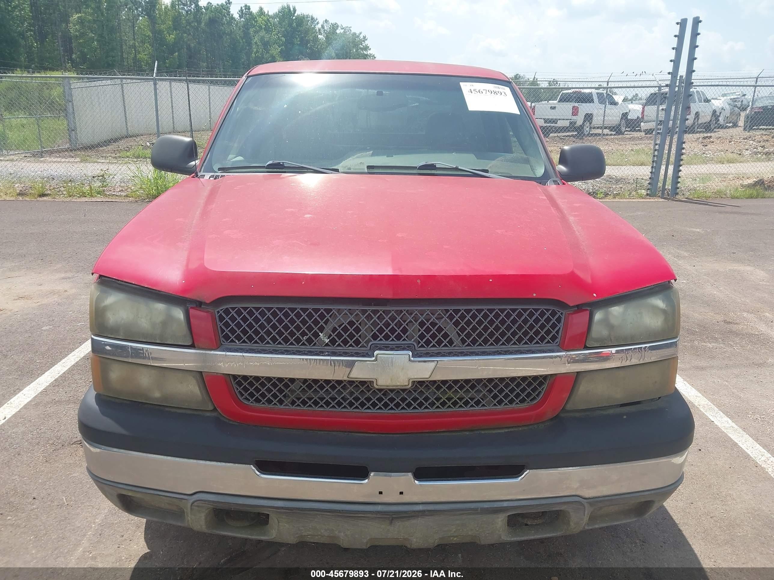 2003 Chevrolet Silverado 1500   Red vin: 1GCEC14V83Z101621
