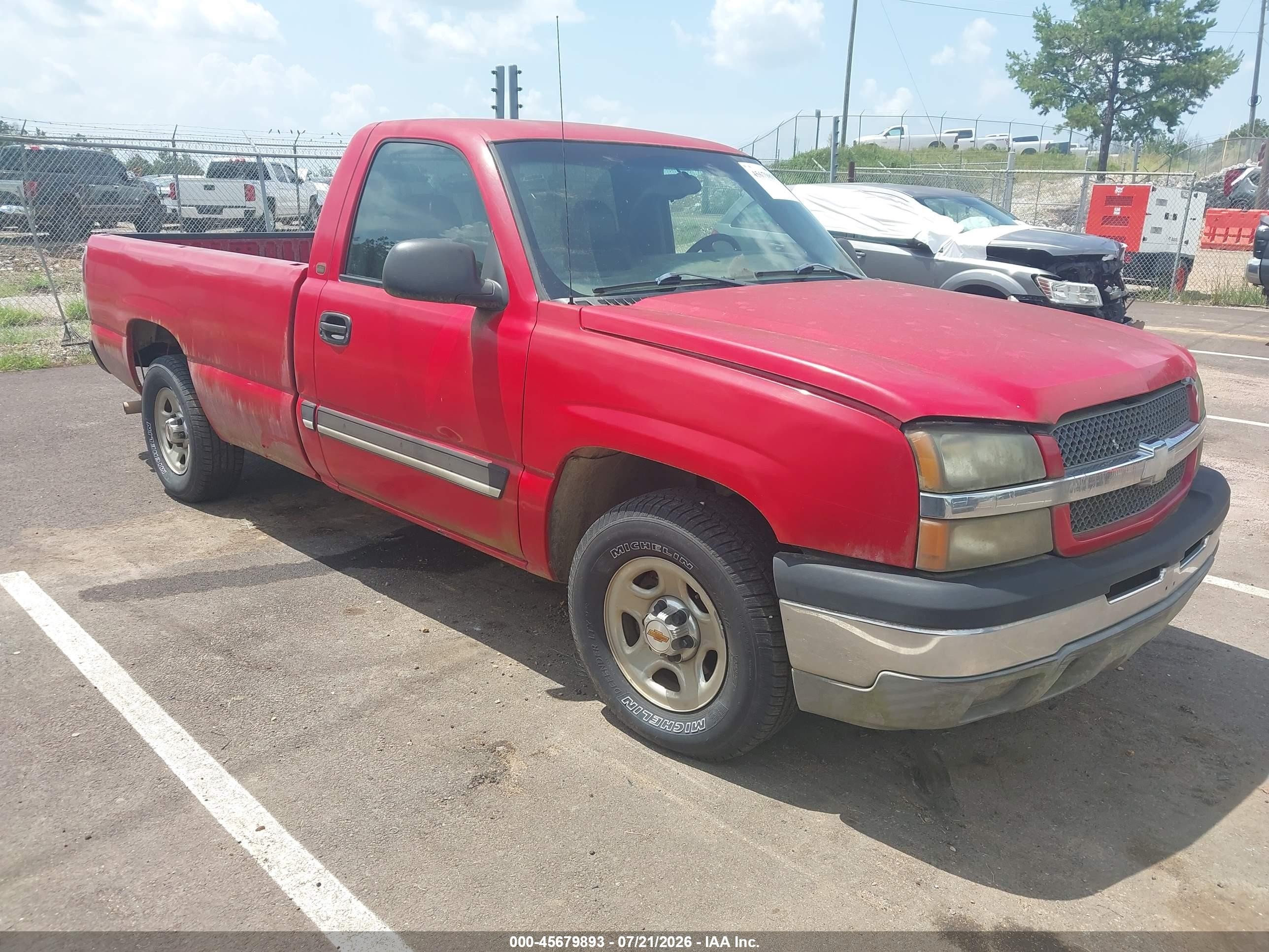 2003 Chevrolet Silverado 1500   Red vin: 1GCEC14V83Z101621