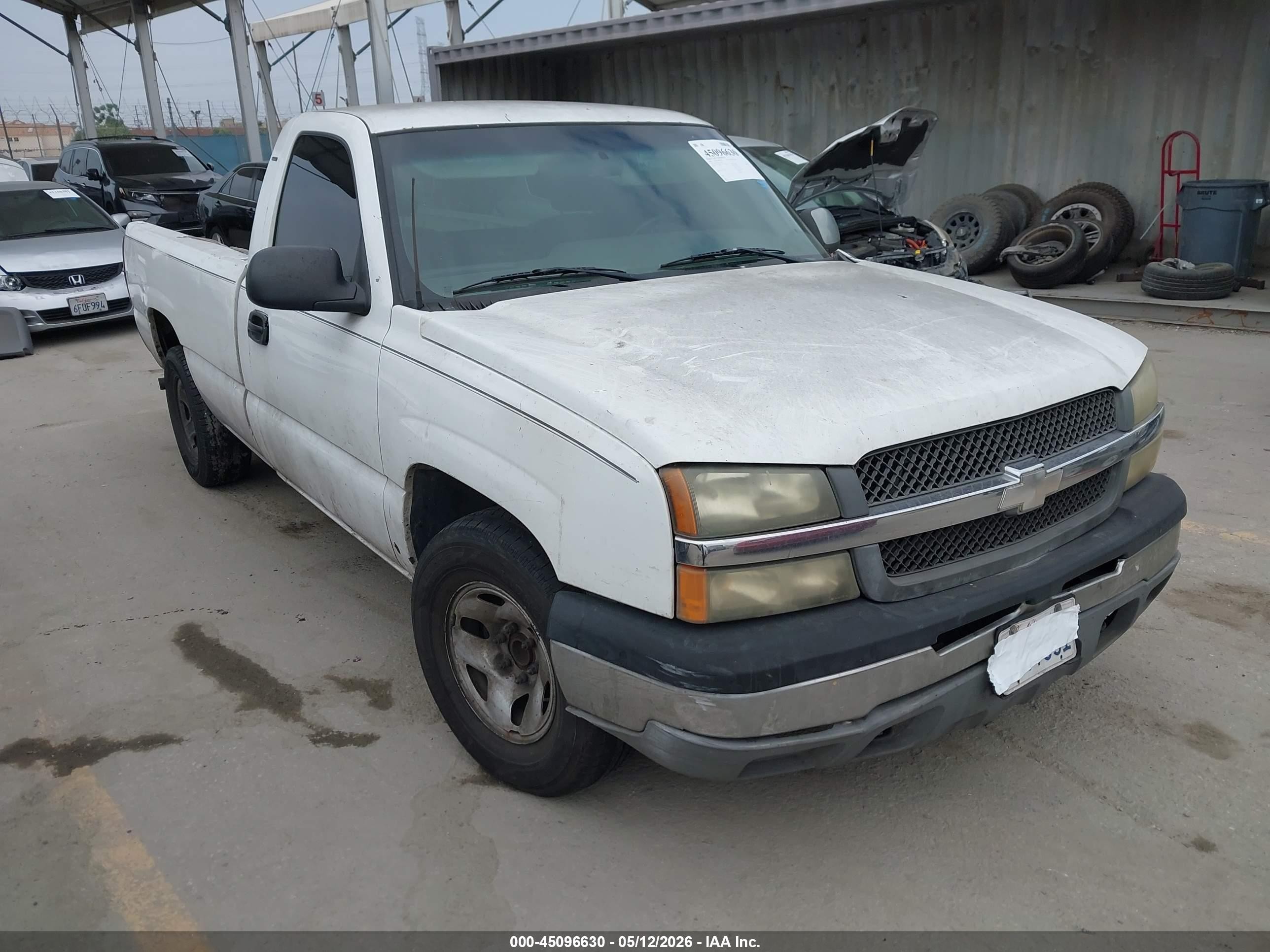2003 Chevrolet Silverado 1500 Work Truck White vin: 1GCEC14V83Z176528
