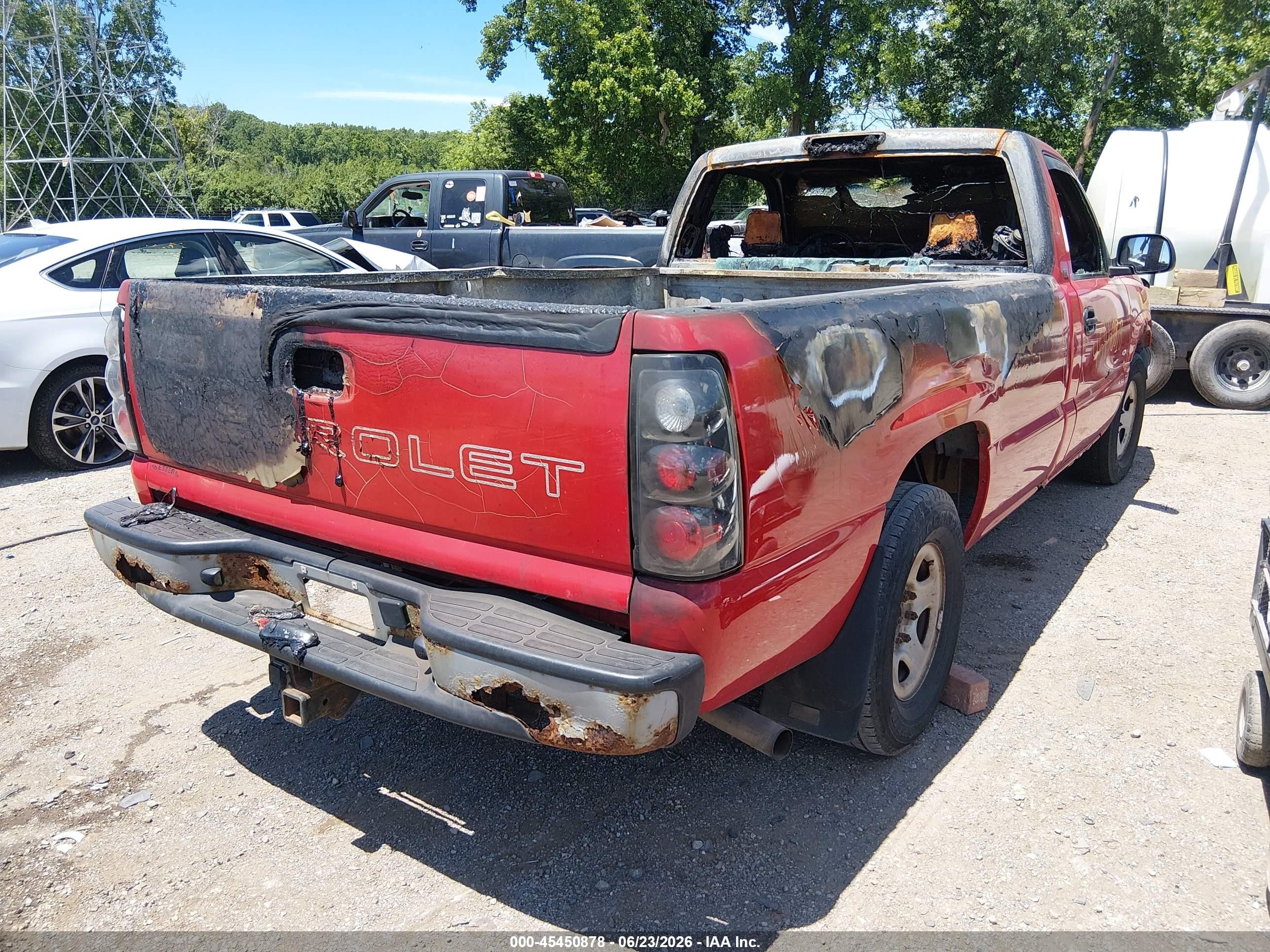 2003 Chevrolet Silverado 1500 Work Truck Red vin: 1GCEC14V83Z250515