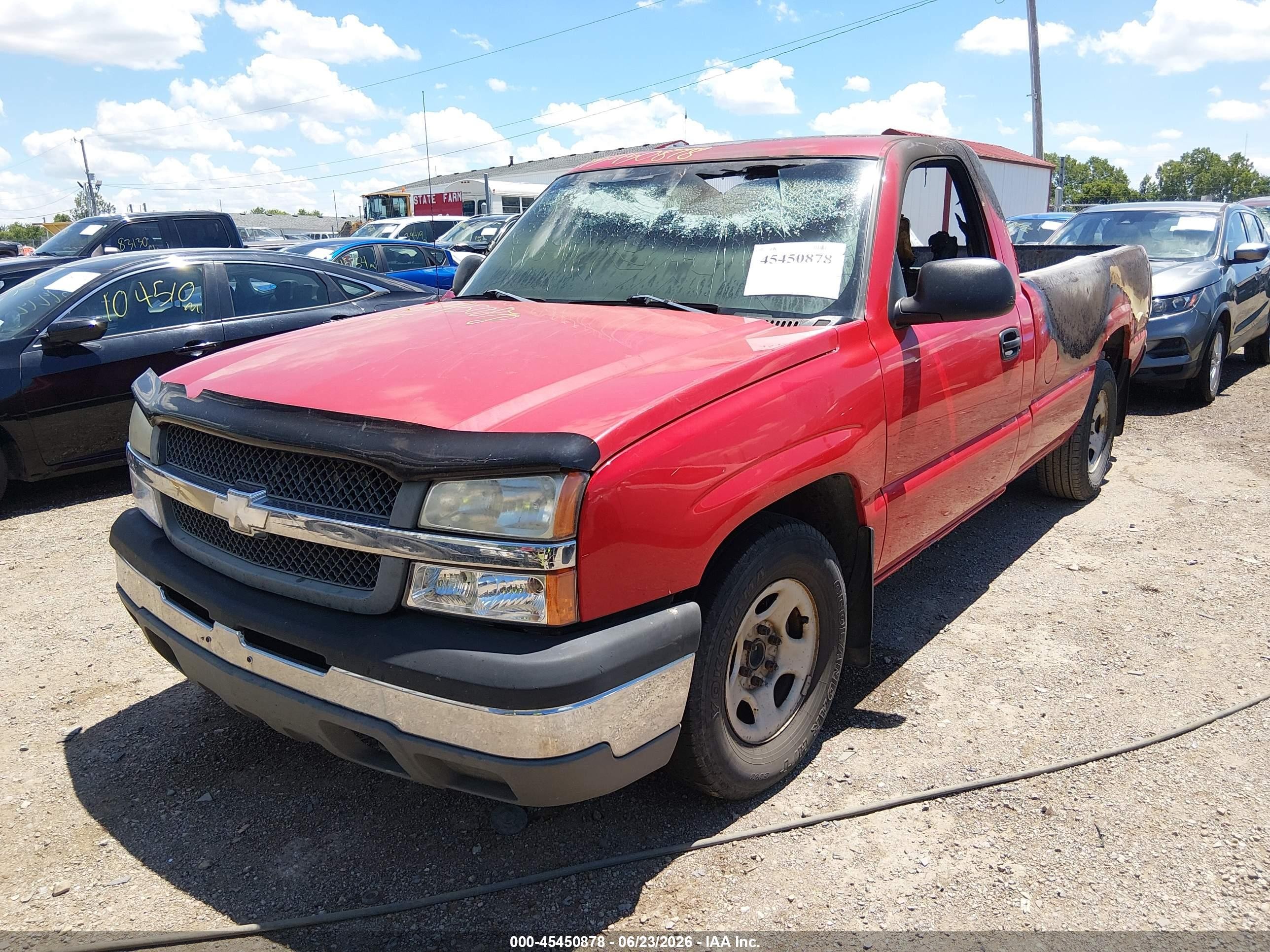 2003 Chevrolet Silverado 1500 Work Truck Red vin: 1GCEC14V83Z250515