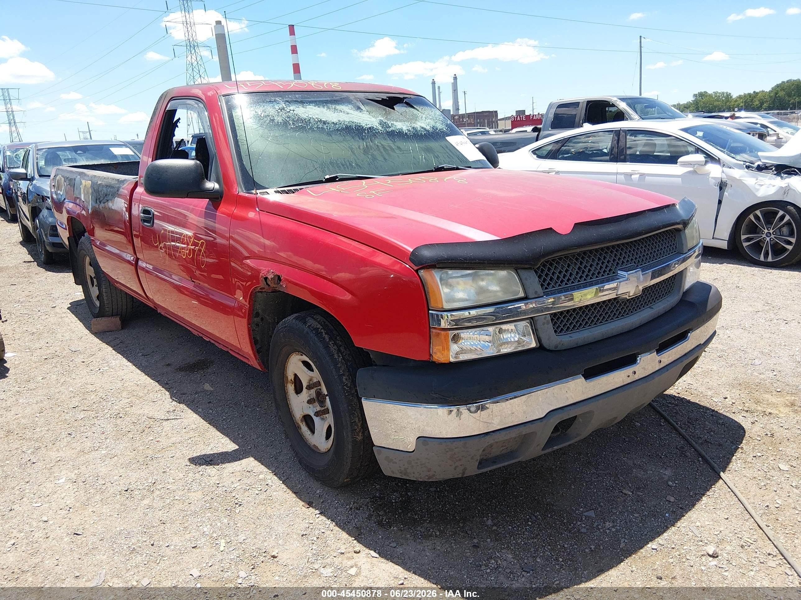 2003 Chevrolet Silverado 1500 Work Truck Red vin: 1GCEC14V83Z250515