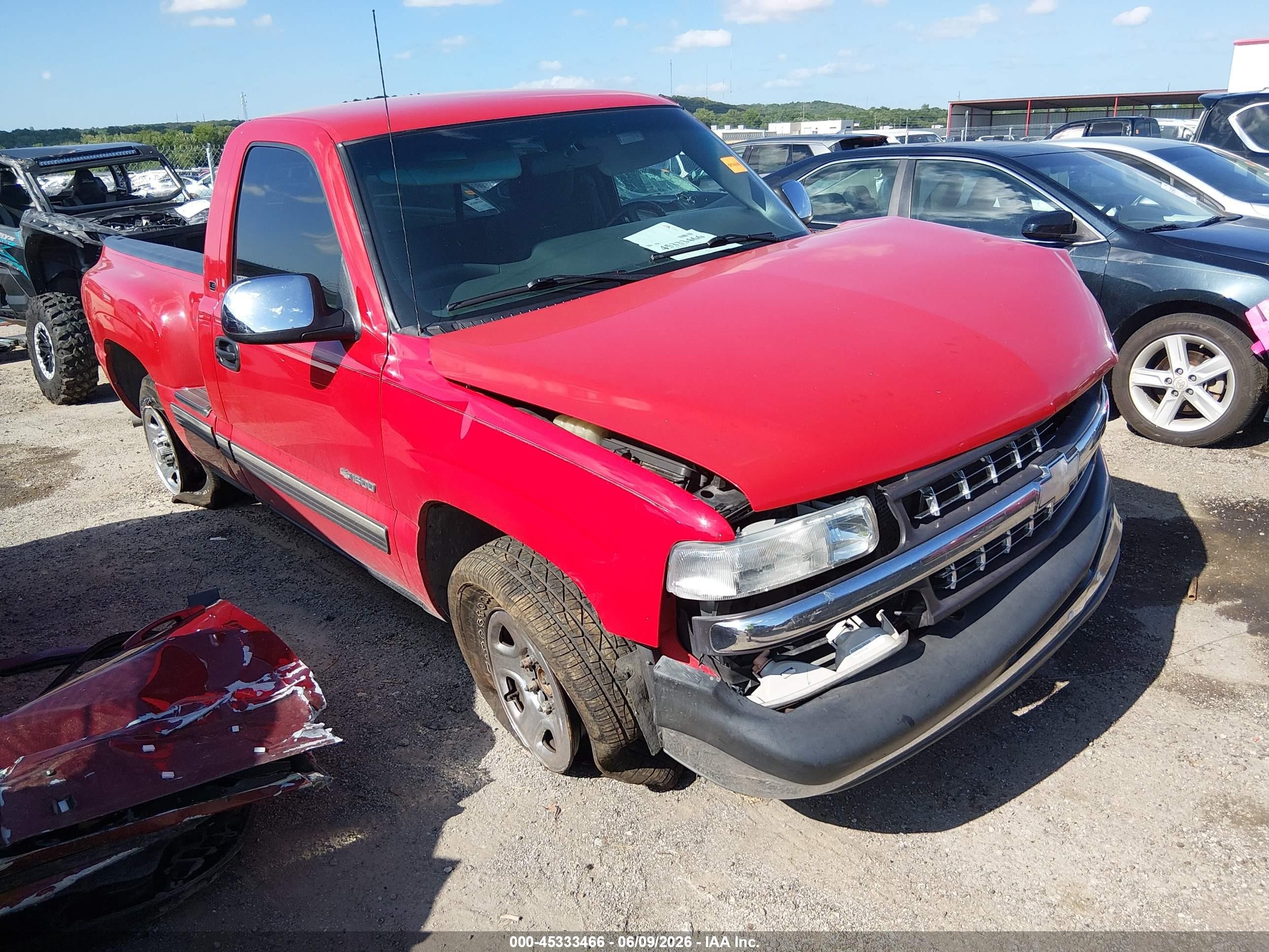 1999 Chevrolet Silverado 1500 Ls Red vin: 1GCEC14V9XZ153958